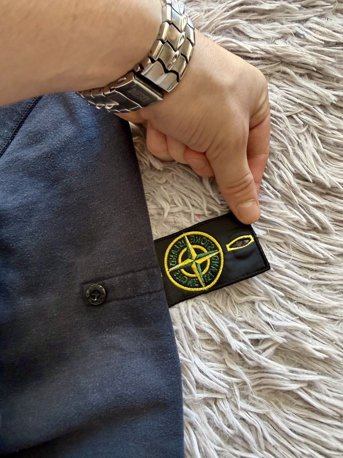 Stone Island 00s Stone Island Quarter-Zip Mock Neck Sweatshirt Navy Blue Size US L / EU 52-54 / 3 - 16 Thumbnail