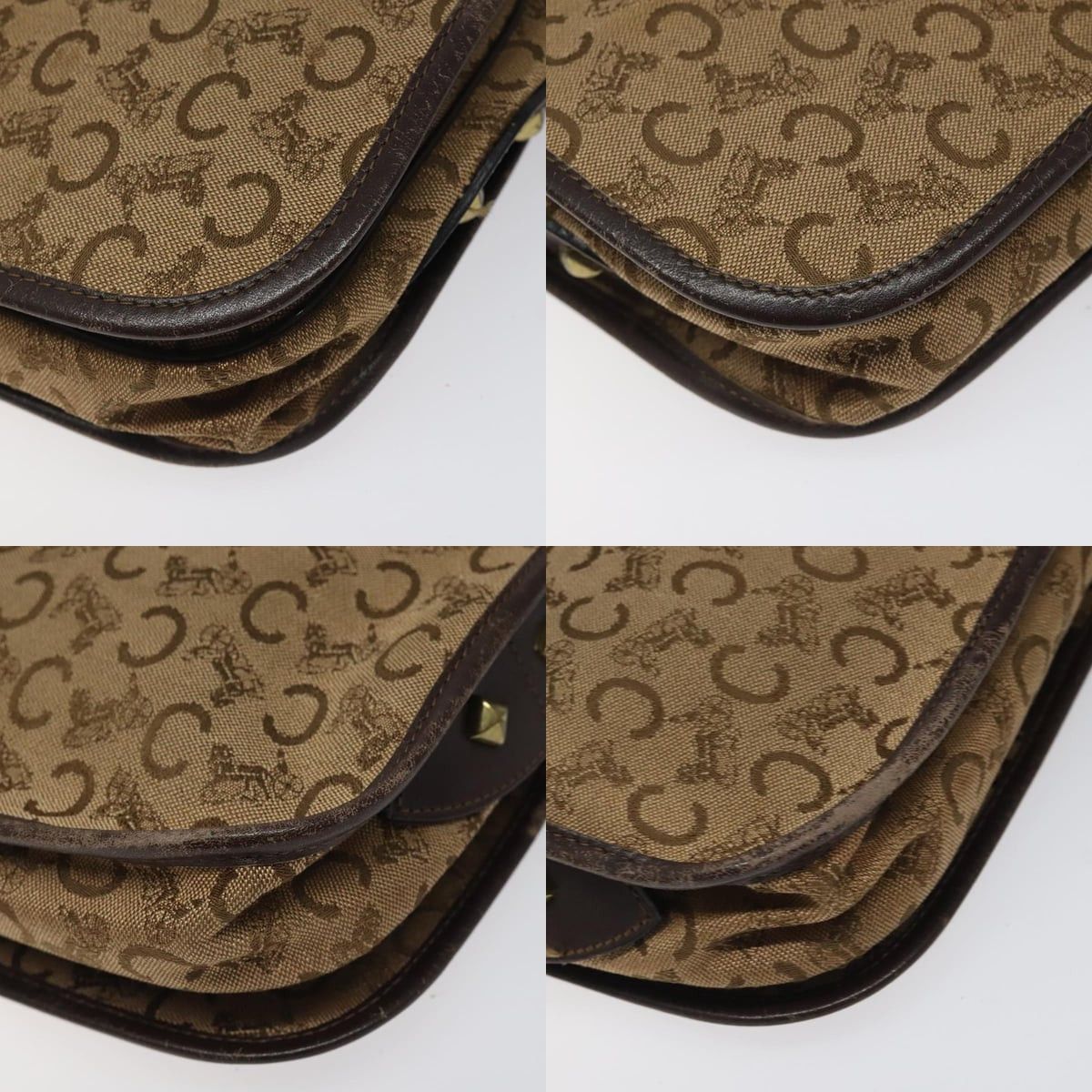 Celine CELINE C Sulky Shoulder Bag Canvas Brown Gold Size ONE SIZE - 10 Thumbnail