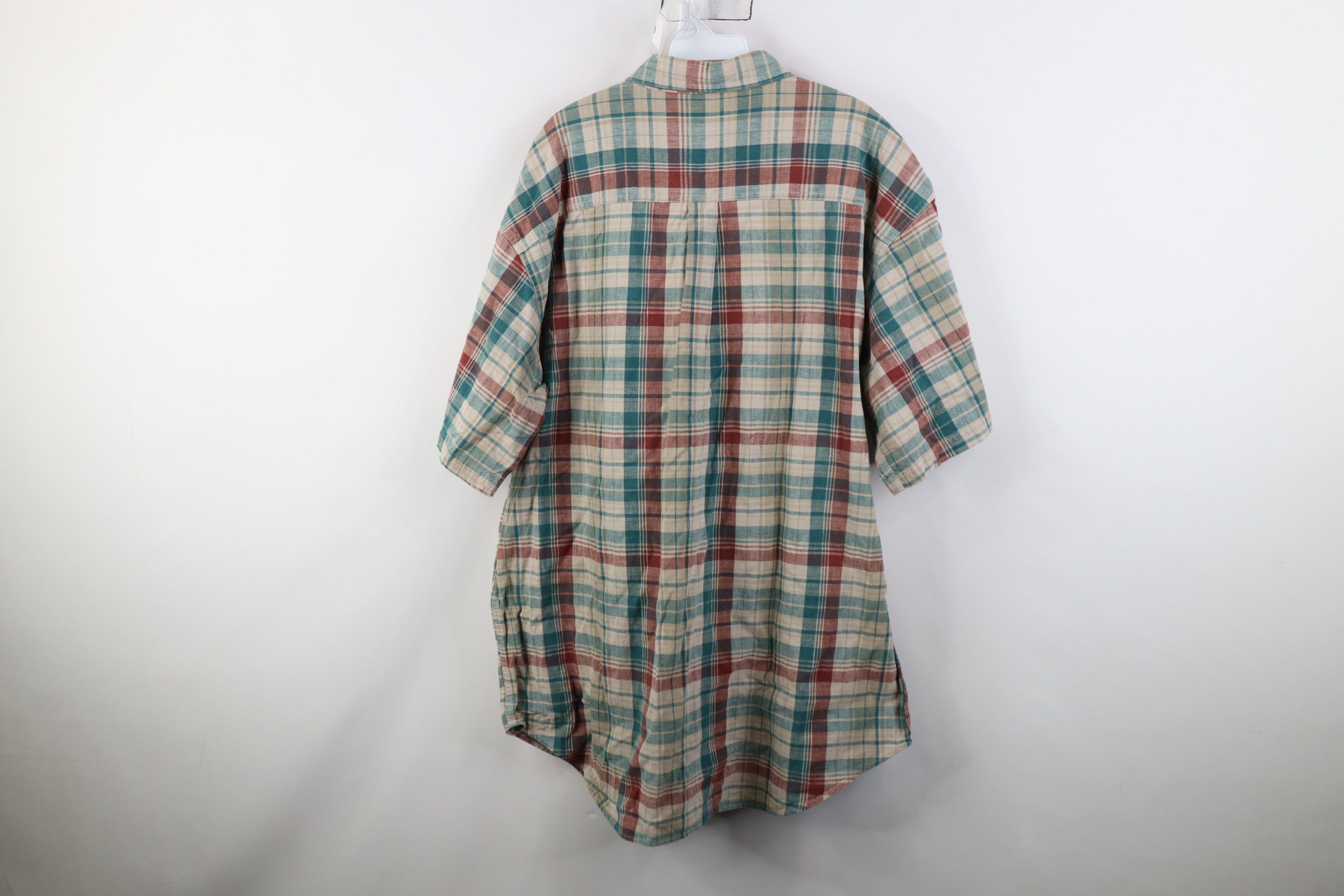 L.L. Bean Vintage 90s LL Bean Linen Blend Short Sleeve Button Shirt Size US XL / EU 56 / 4 - 10 Thumbnail