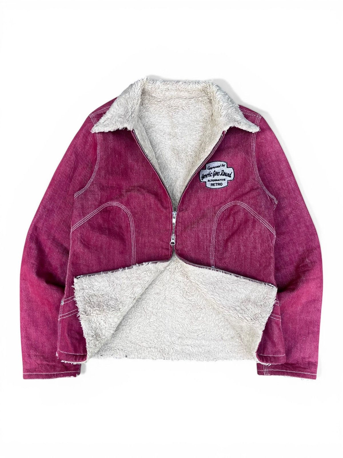 Japanese Brand Alternative Retro Denim Jacket Sherpa Size US M / EU 48-50 / 2 - 2 Thumbnail