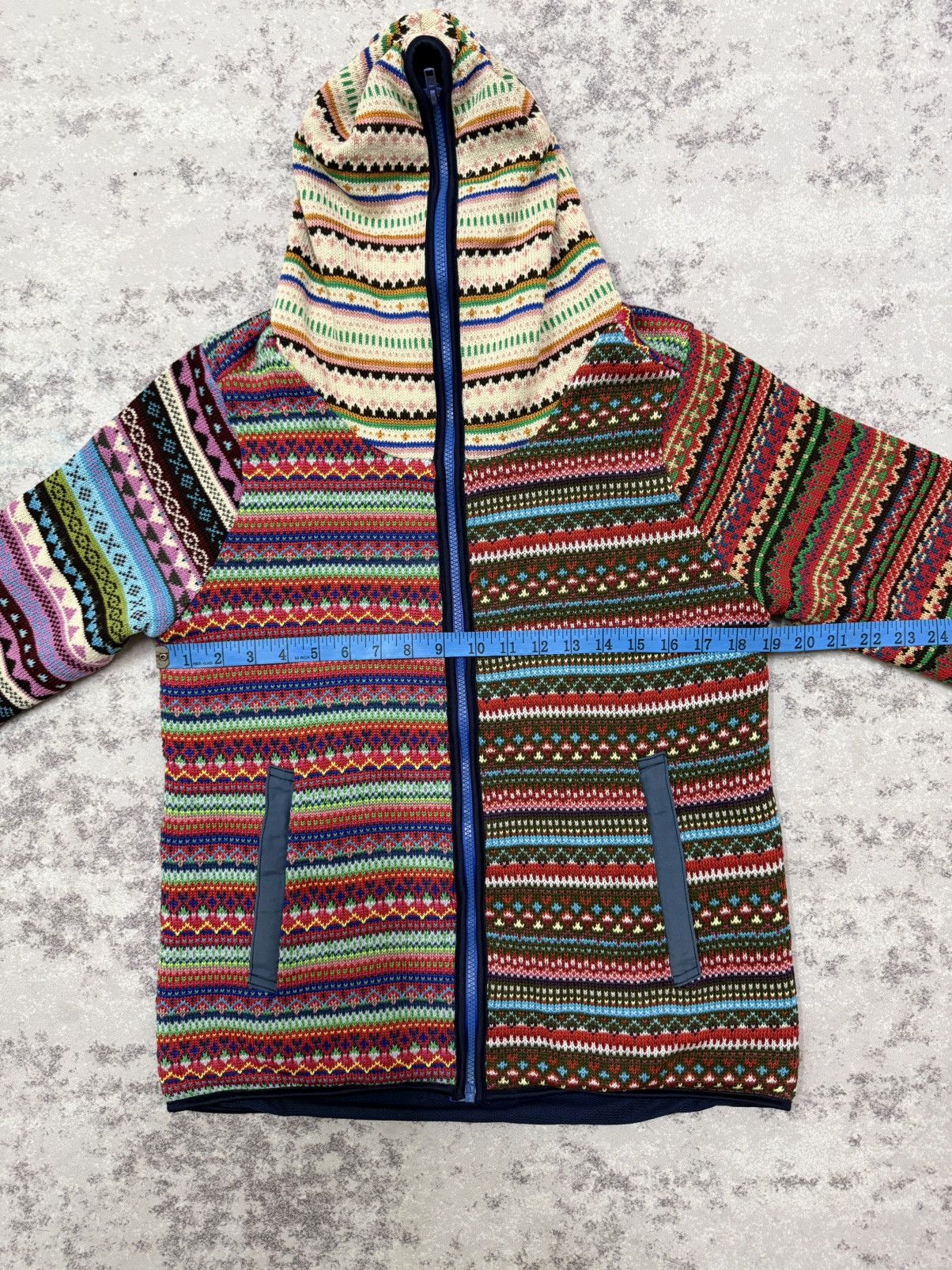 Native Unbranded Knit Native Colorblock Fullzipper Sweater Hoodie Size US S / EU 44-46 / 1 - 13 Thumbnail