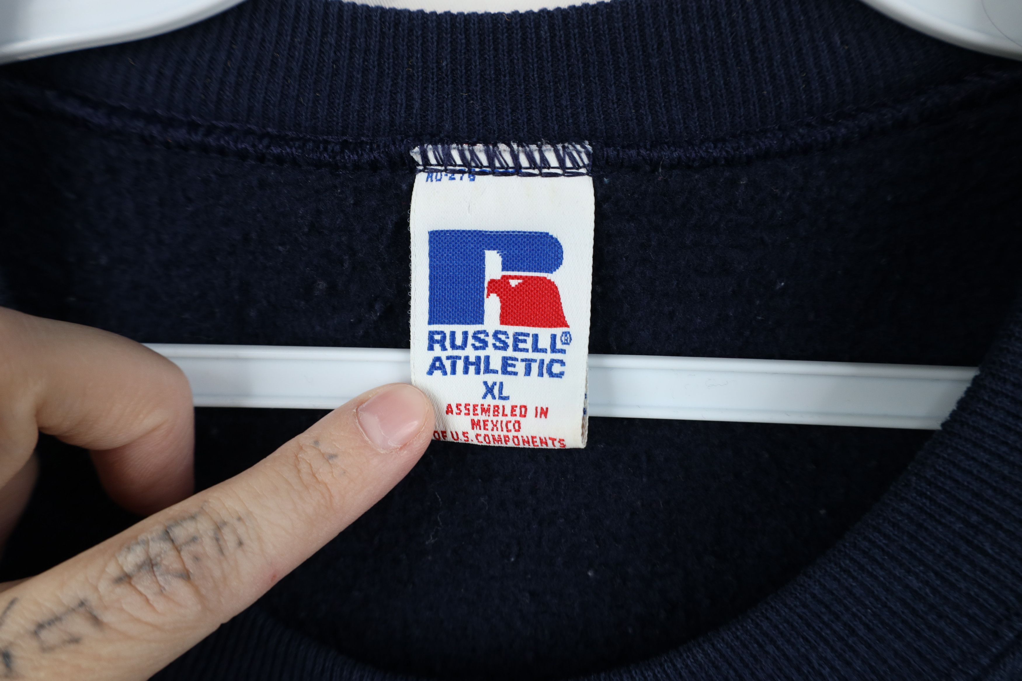 Russell Athletic Vintage 90s Russell Athletic Crewneck Sweatshirt Blue Size US XL / EU 56 / 4 - 10 Thumbnail