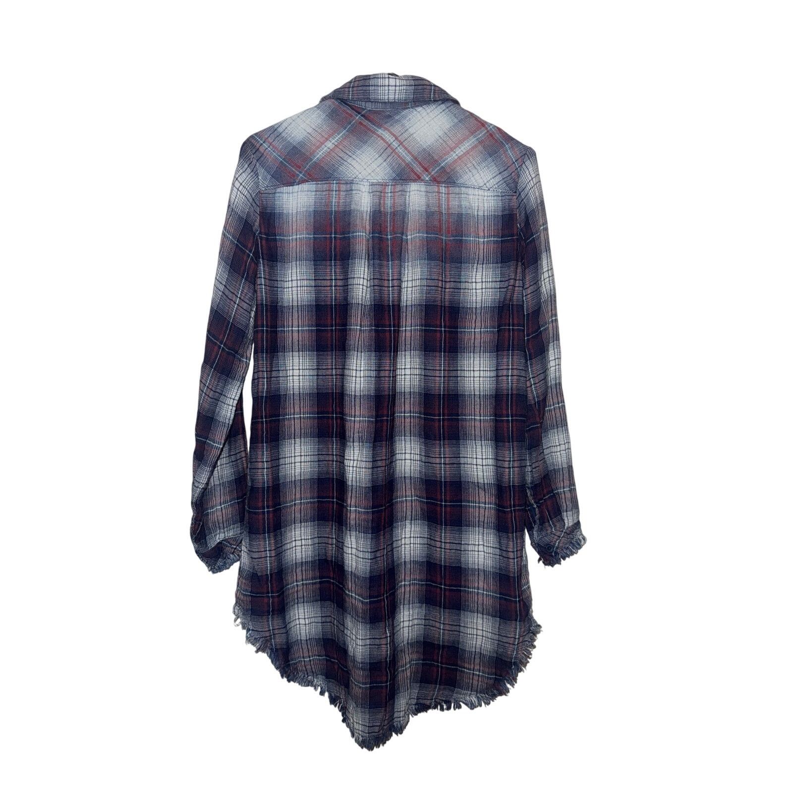 Castaway Clothing Cloth And Stone Frayed Plaid Flannel Shirt - Size Small Size S / US 4 / IT 40 - 6 Thumbnail