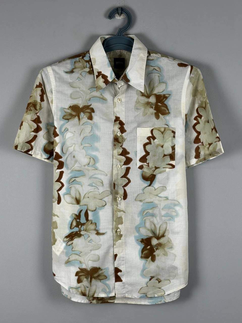 Hugo Boss Luxury Hugo Boss Summer Hawaii Floral Print Shirt Size US S / EU 44-46 / 1 - 1 Thumbnail