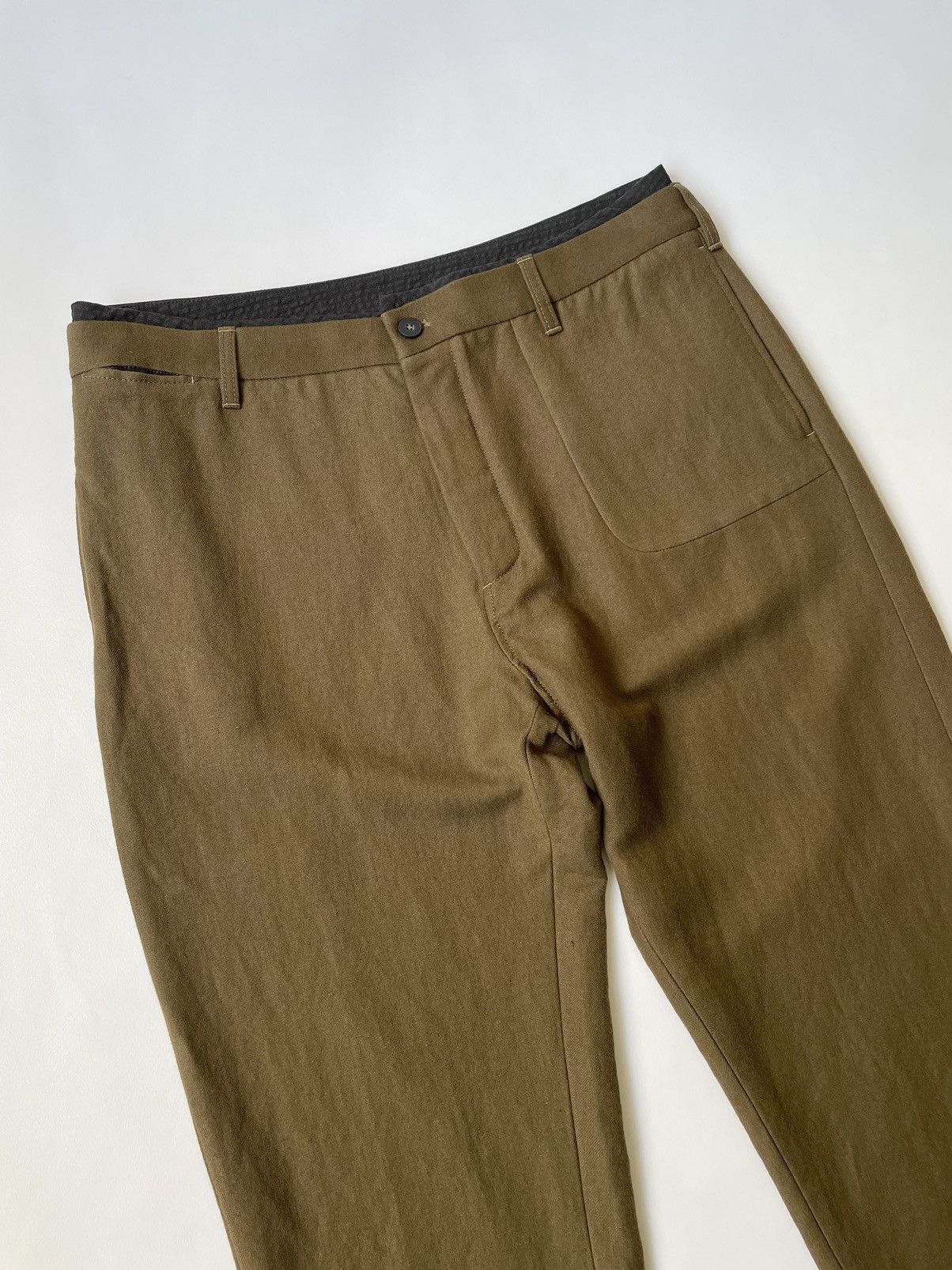 Ann Demeulemeester Moss Green Wool Utility Trousers Size US 36 / EU 52 - 7 Thumbnail