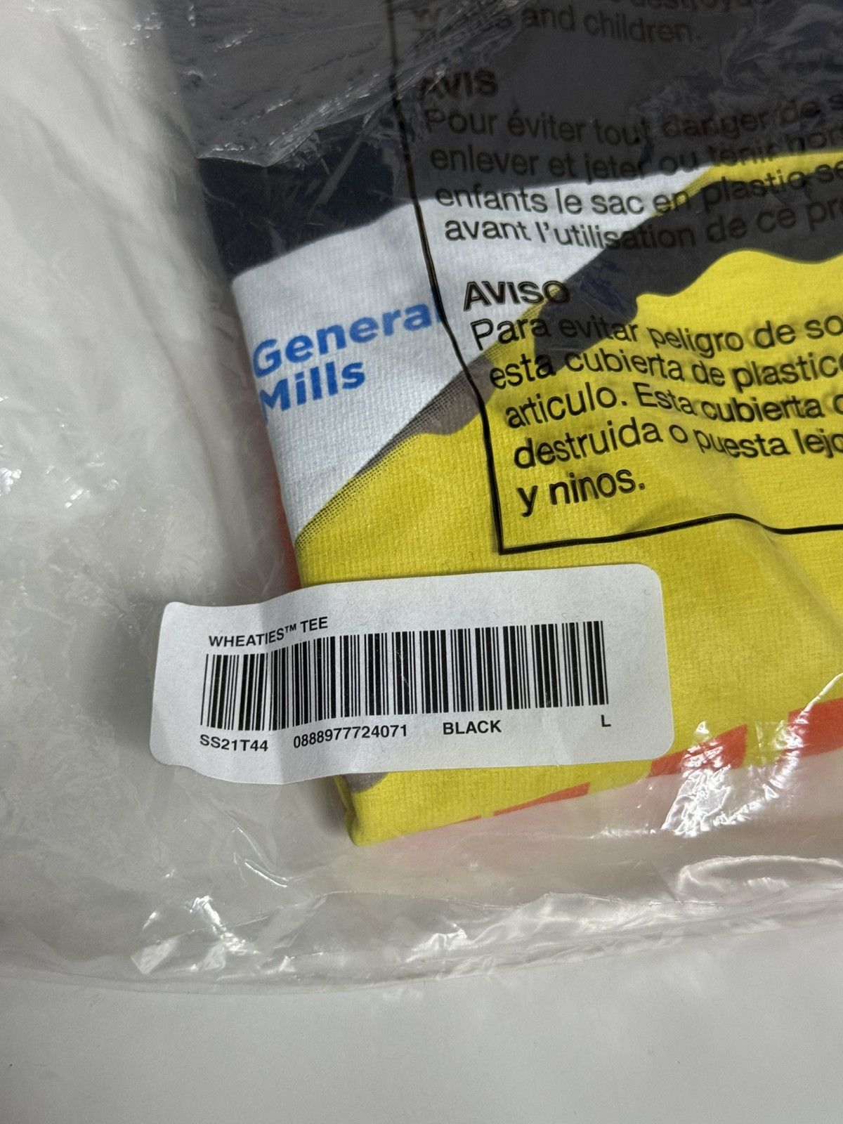 Supreme Supreme Wheaties Tee Black NWT Large Size US L / EU 52-54 / 3 - 3 Thumbnail