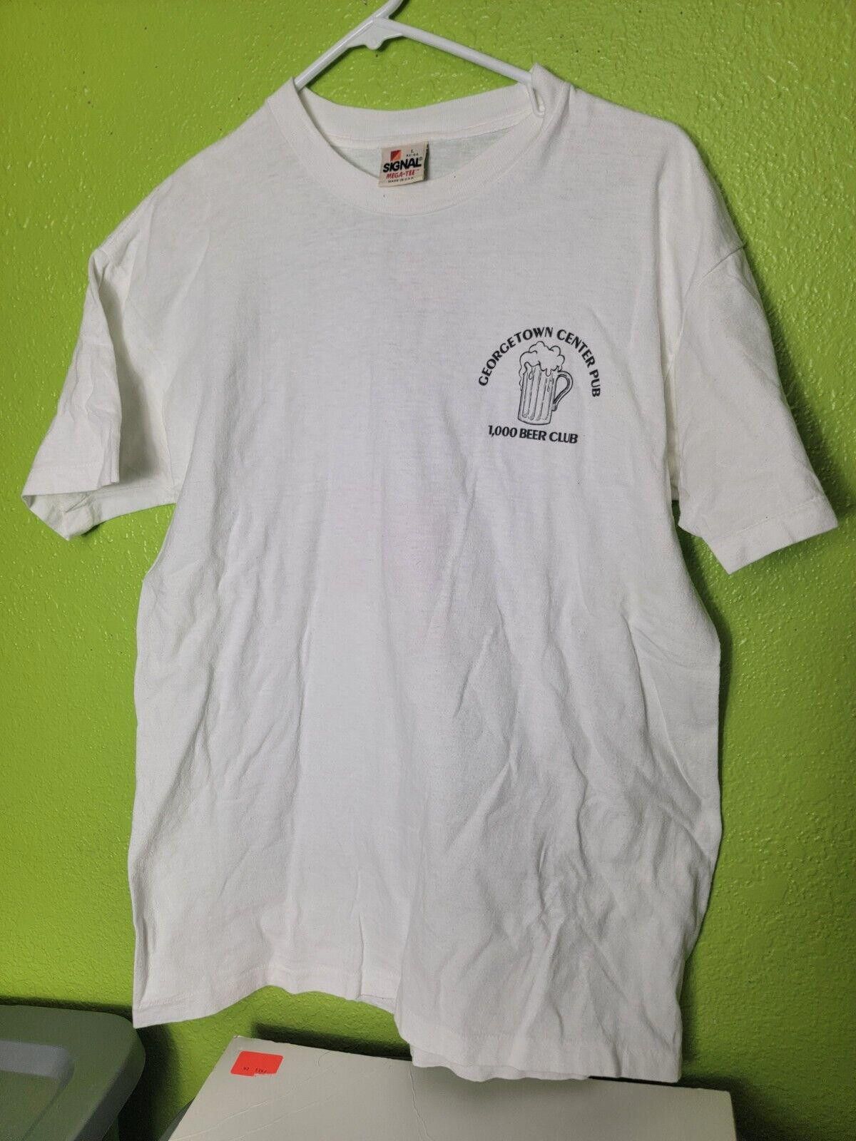 Designer Rare Vintage Georgetown Hoyas Shirt Pub 1000 Beer Club 80s Size ONE SIZE - 2 Thumbnail