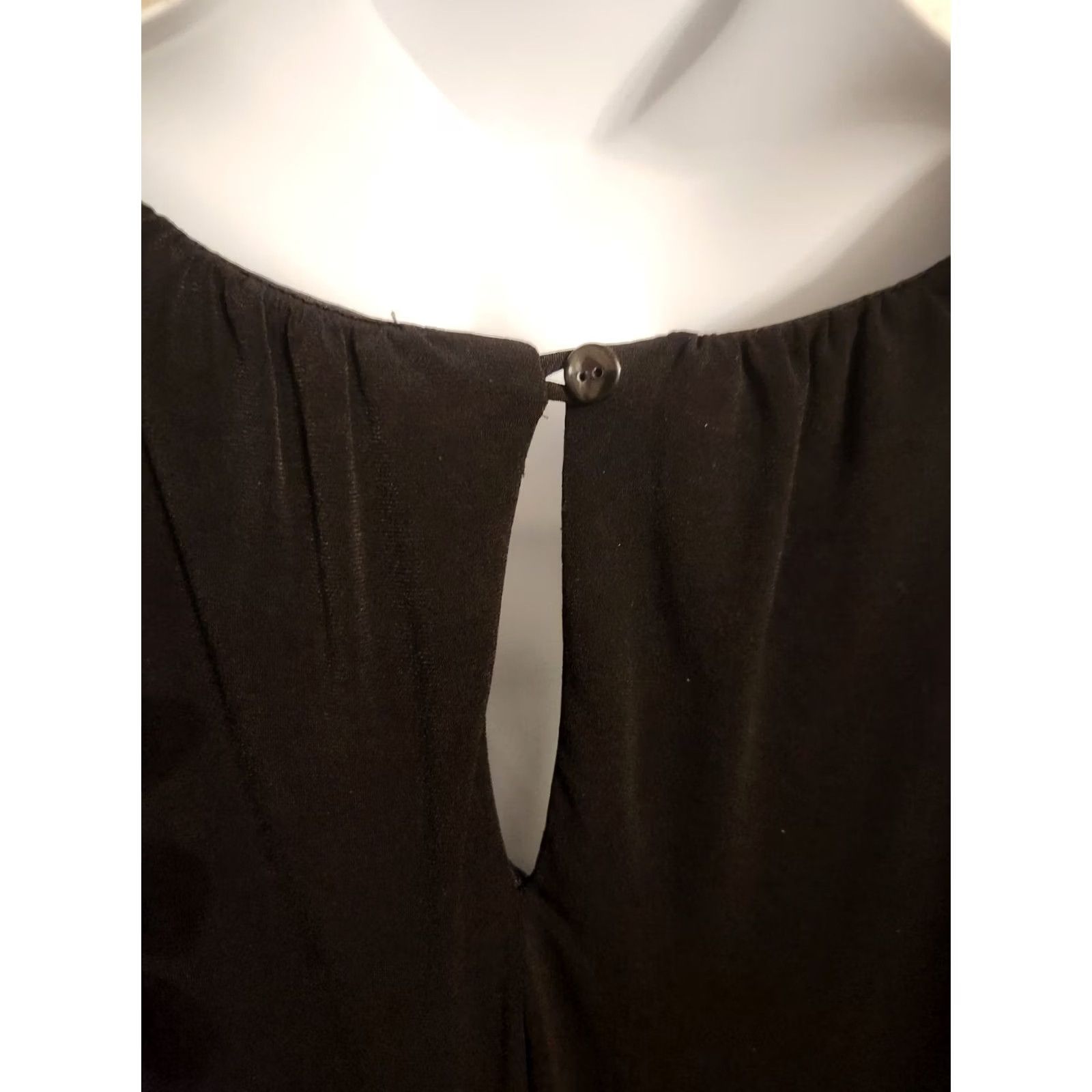 Vintage En Focus Studio Black Sleeveless Sheath Dress Ruffles LBD Size 16 Size XXL / US 16-18 / IT 52-54 - 4 Thumbnail
