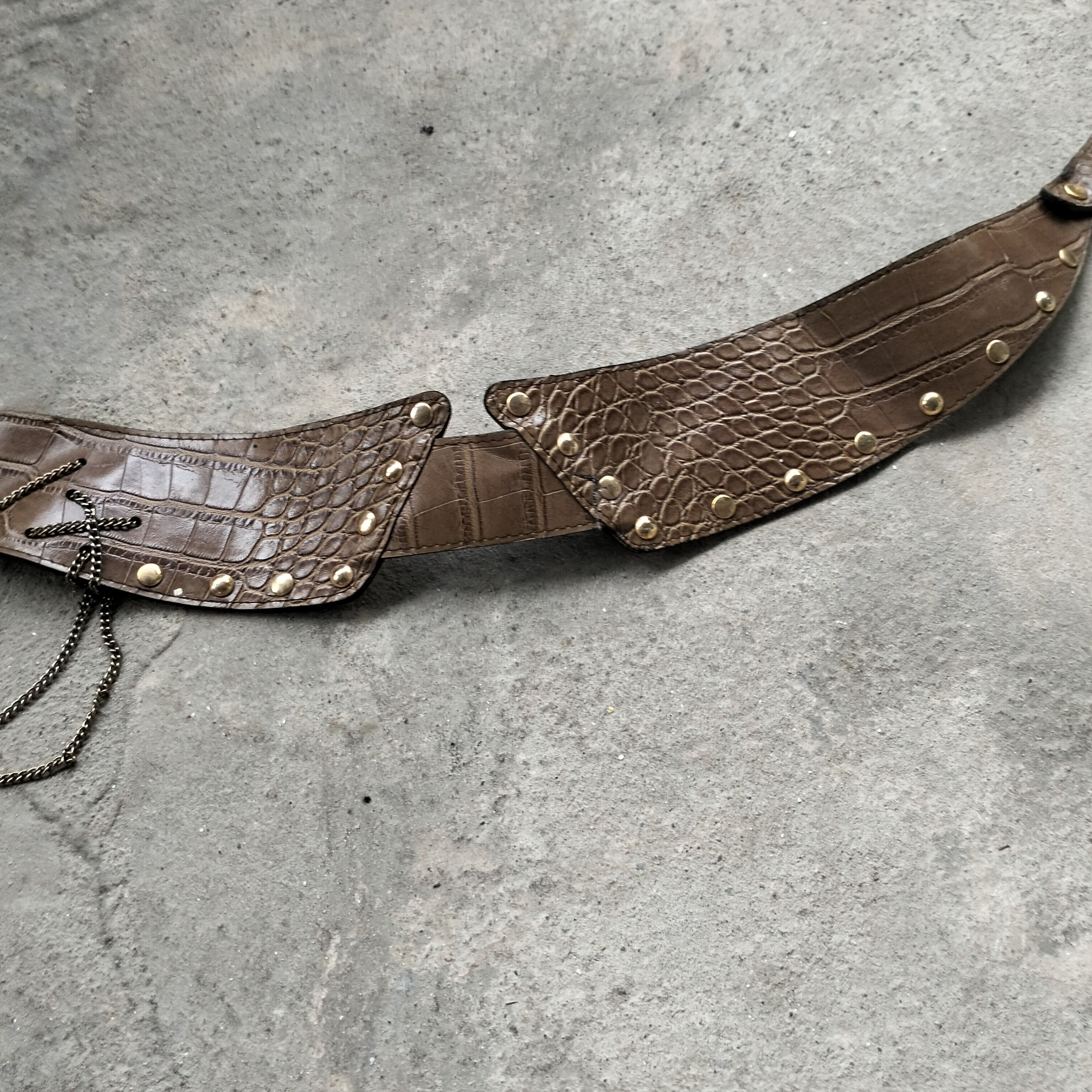 Japanese Brand EGOIST SNAKE SKIN CHAIN BELT Size ONE SIZE - 10 Thumbnail