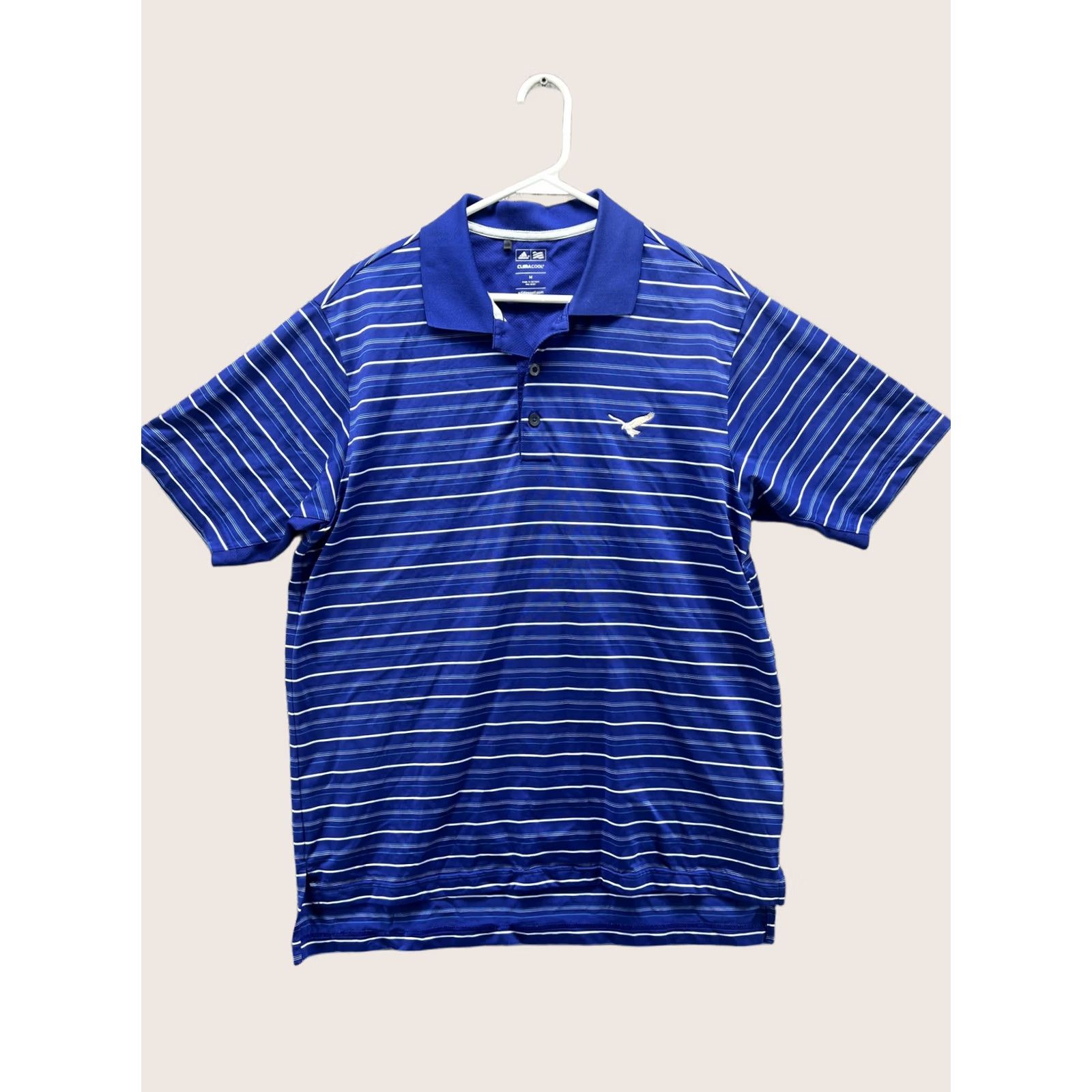 Adidas Adidas Climacool Polo Shirt Mens M Blue Stripe Golf Performance Shirt Size US M / EU 48-50 / 2 - 1 Thumbnail