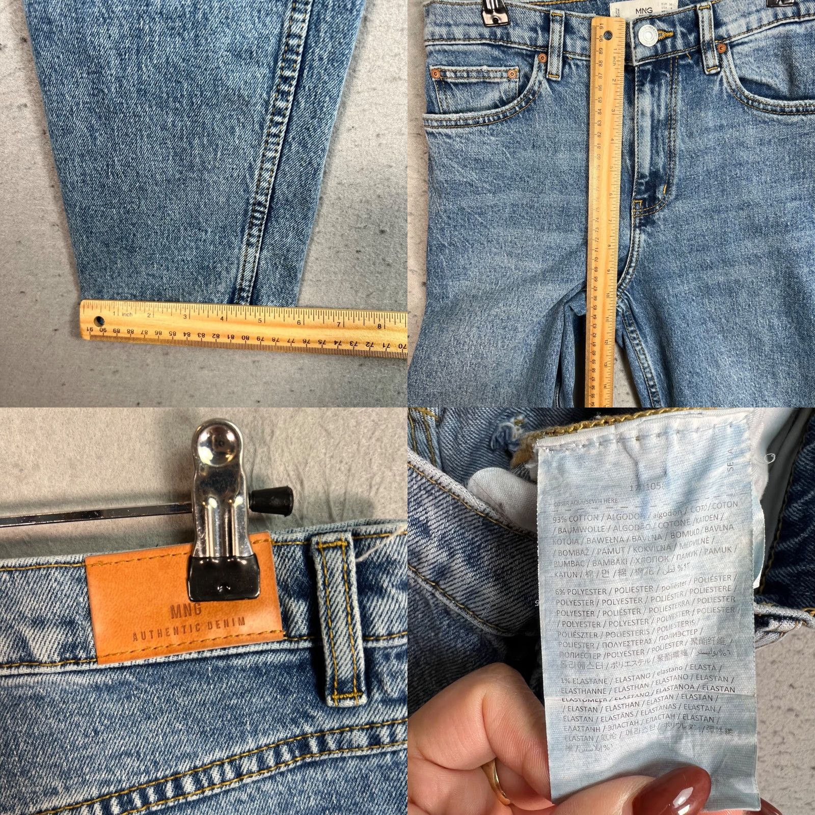 Mango Mango Jeans Size 4 Denim High-Waisted Mom Light Wash Womens Size 27" / US 4 / IT 40 - 8 Thumbnail
