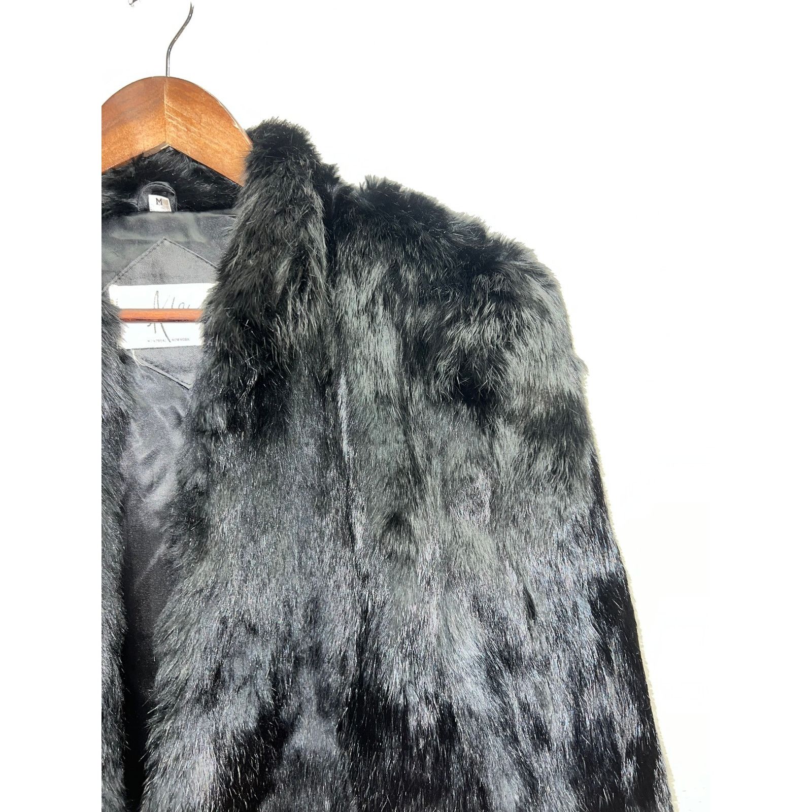 Vintage Vintage Ada Rabbit Fur Coat Black Dyed Montreal VTG Medium Size M / US 6-8 / IT 42-44 - 3 Thumbnail