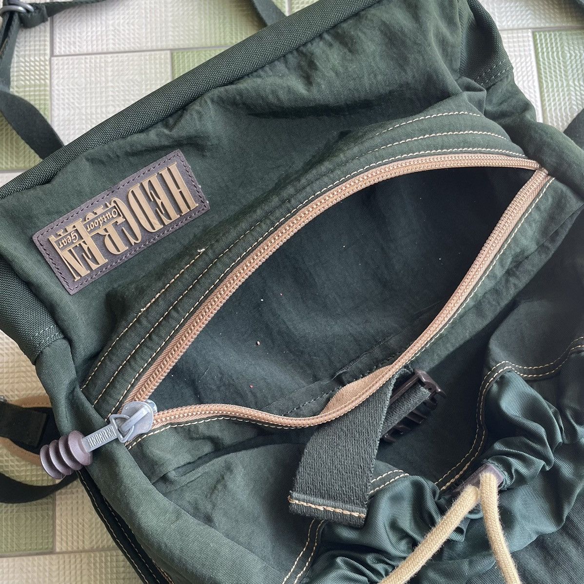 Japanese Brand ❗️ RARE GREEN ARMY HEDGREN BY XAVIER KEGELS BACKPACK Size ONE SIZE - 11 Thumbnail