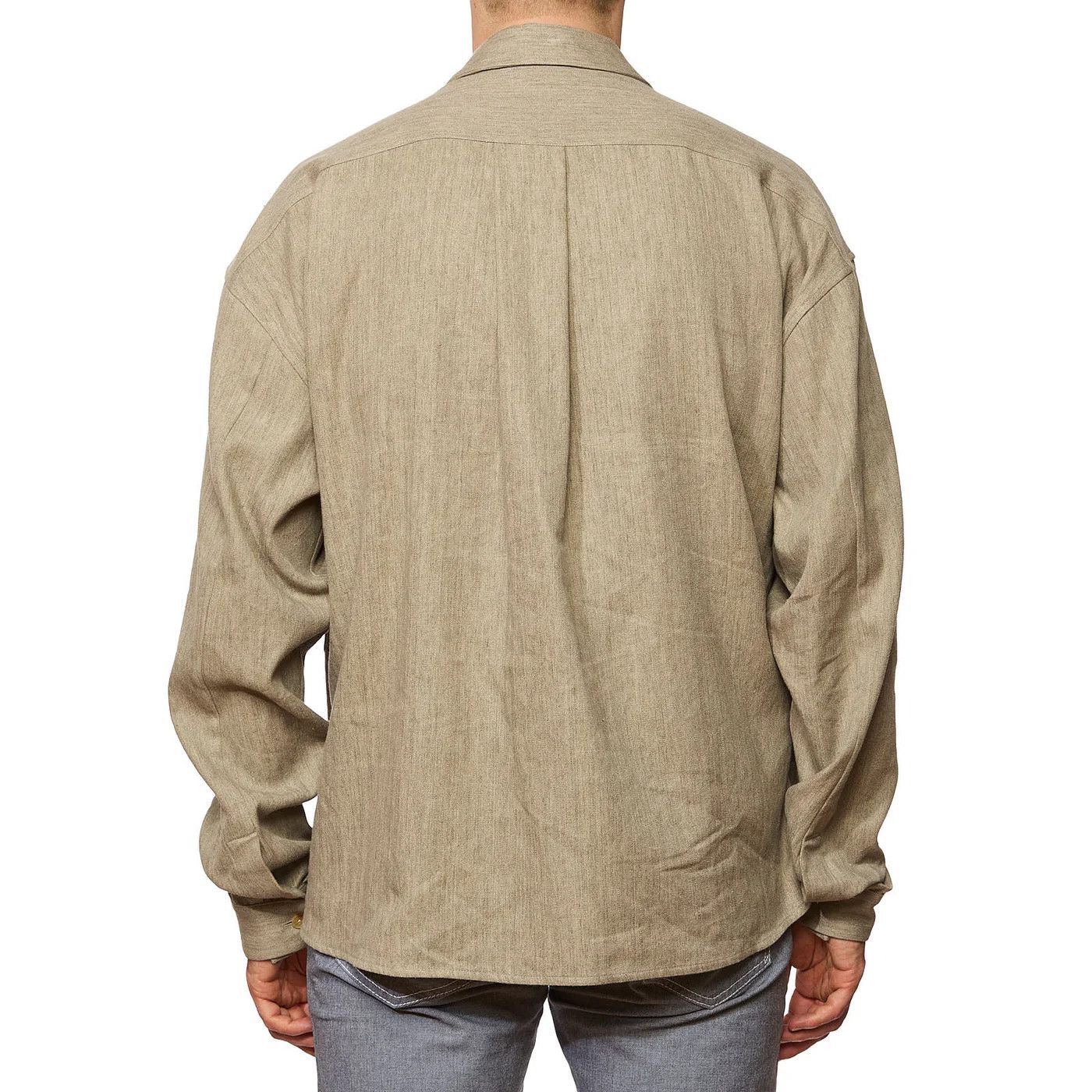 The Row THE ROW "Amoneto" Beige Linen-Cashmere Jacket Overshirt Size US L / EU 52-54 / 3 - 4 Thumbnail