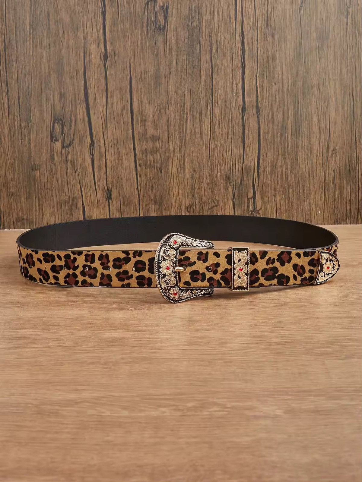 Japanese Brand 122 cm 2000s Style leopard cheetah print belt Size ONE SIZE - 2 Thumbnail