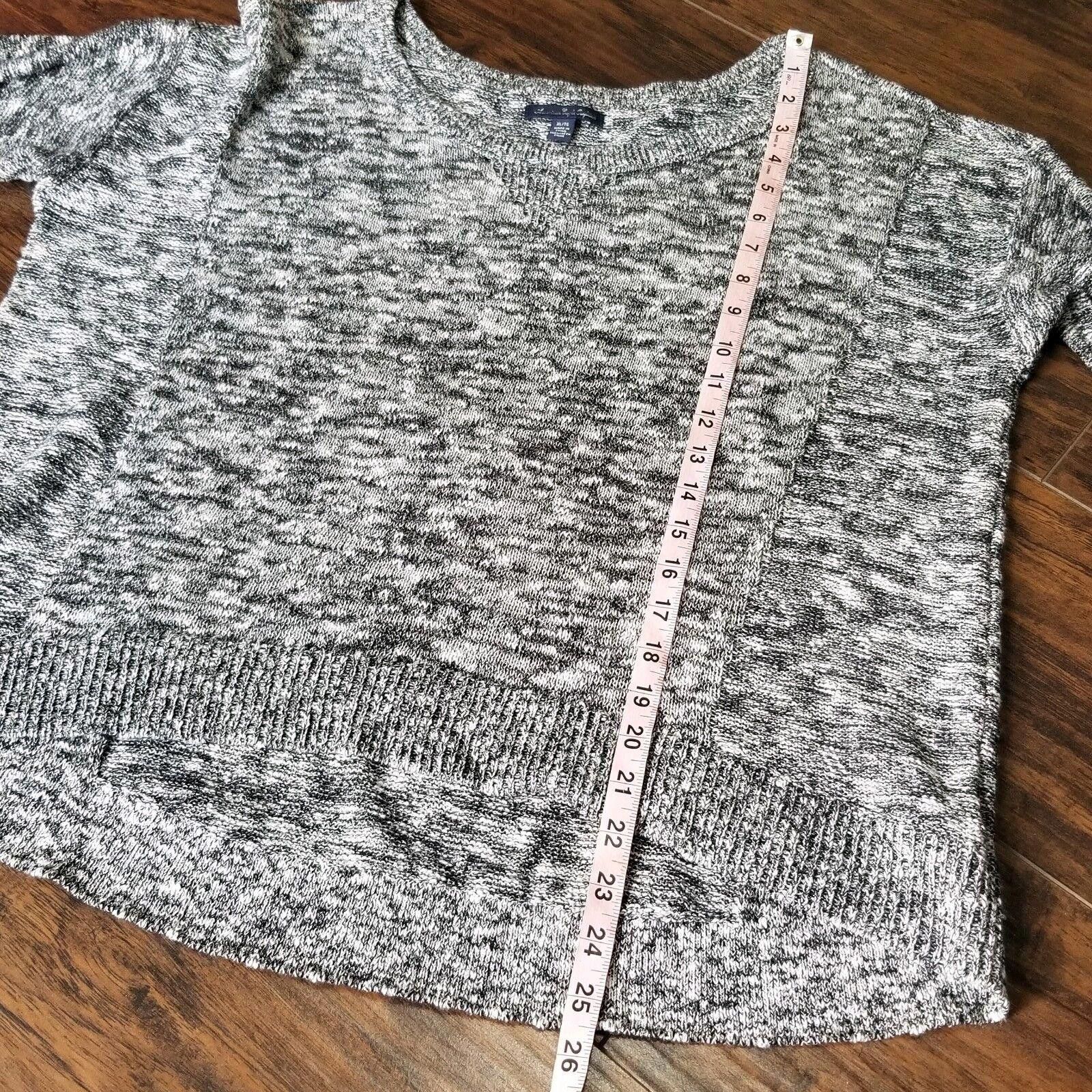 Designer American Eagle Sweater Size Extra Large Gray Metallic Scoop Size L / US 10 / IT 46 - 7 Thumbnail