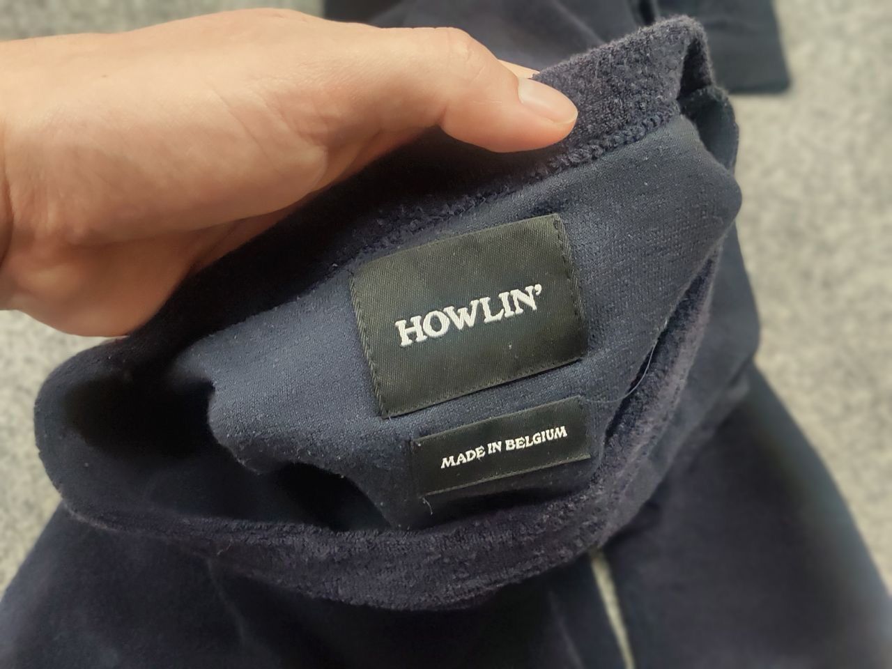 Howlin' Howlin' Headhunter Belgium Navy velour Pocket longsleeve Size US M / EU 48-50 / 2 - 9 Thumbnail