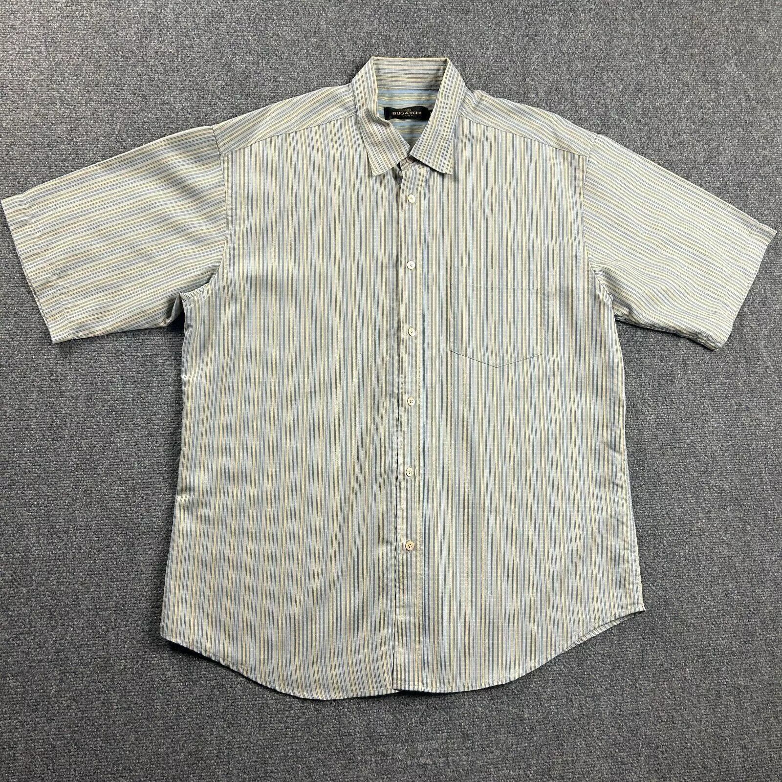 BUGATCHI Bugatchi Uomo Shirt Mens XL Striped Button Up Pocket Modal Size US XL / EU 56 / 4 - 1 Thumbnail