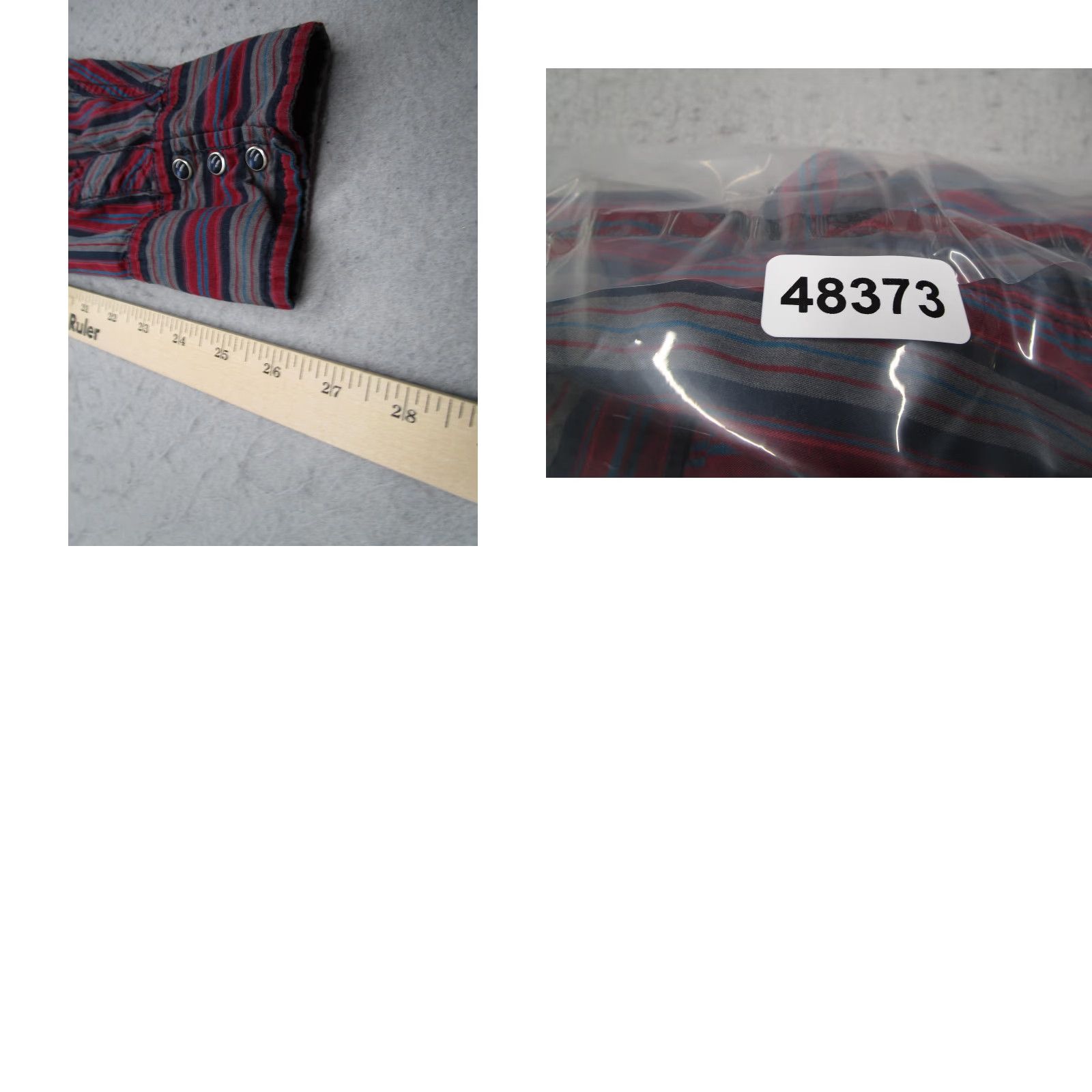 Levi's VINTAGE Levi's Shirt Mens XL Western Pearl Snap Pockets Striped Button-Up Red/Blue/Gray 100% Cotton Cowboy Western Mens Size US XL / EU 56 / 4 - 8 Thumbnail