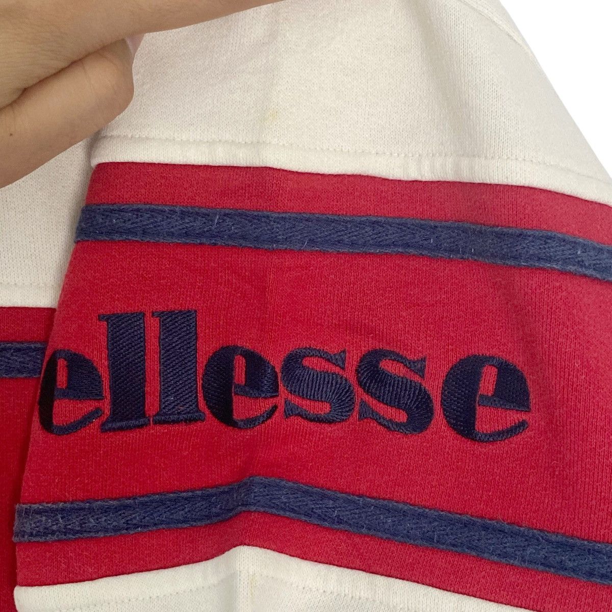 Other Vintage Ellesse Big Printed Embroidered Crewneck White/Red Size US L / EU 52-54 / 3 - 4 Thumbnail