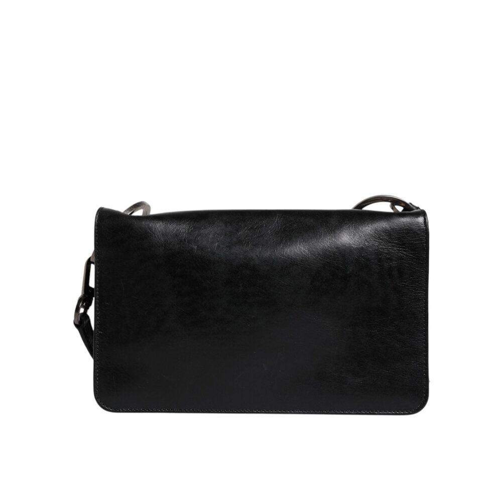 Dolce & Gabbana Dolce & Gabbana Black Leather Logo Purse Shoulder Crossbody Size ONE SIZE - 5 Thumbnail