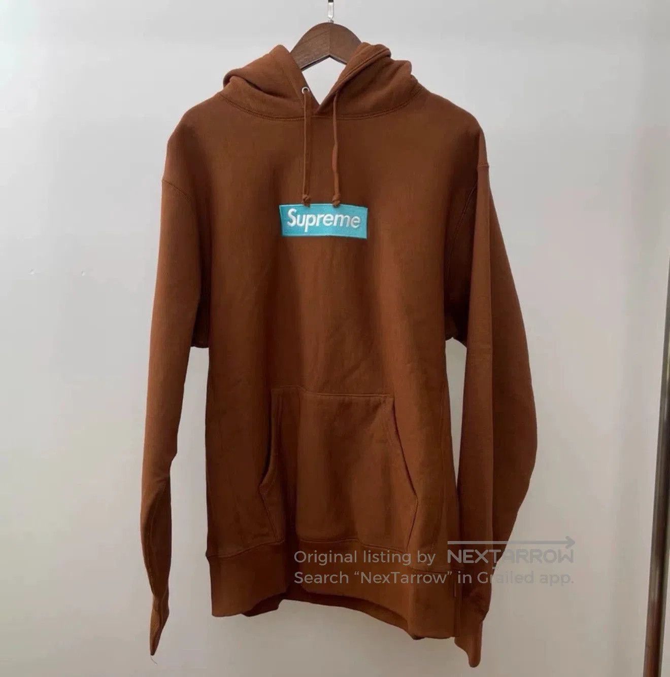 Supreme Brown Hoodie with Drawstrings and Front Pocket . Size US M / EU 48-50 / 2 - 1 Thumbnail