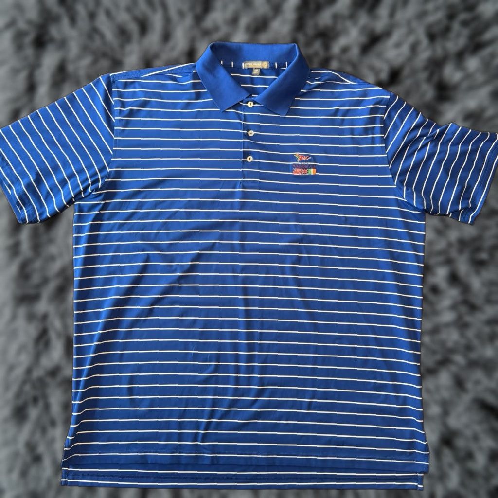 Peter Millar Peter Millar Shirt Men’s 2XL Blue LACC 46th Walker Cup Golf Short Sleeve Collared Polo Size US XXL / EU 58 / 5 - 1 Thumbnail