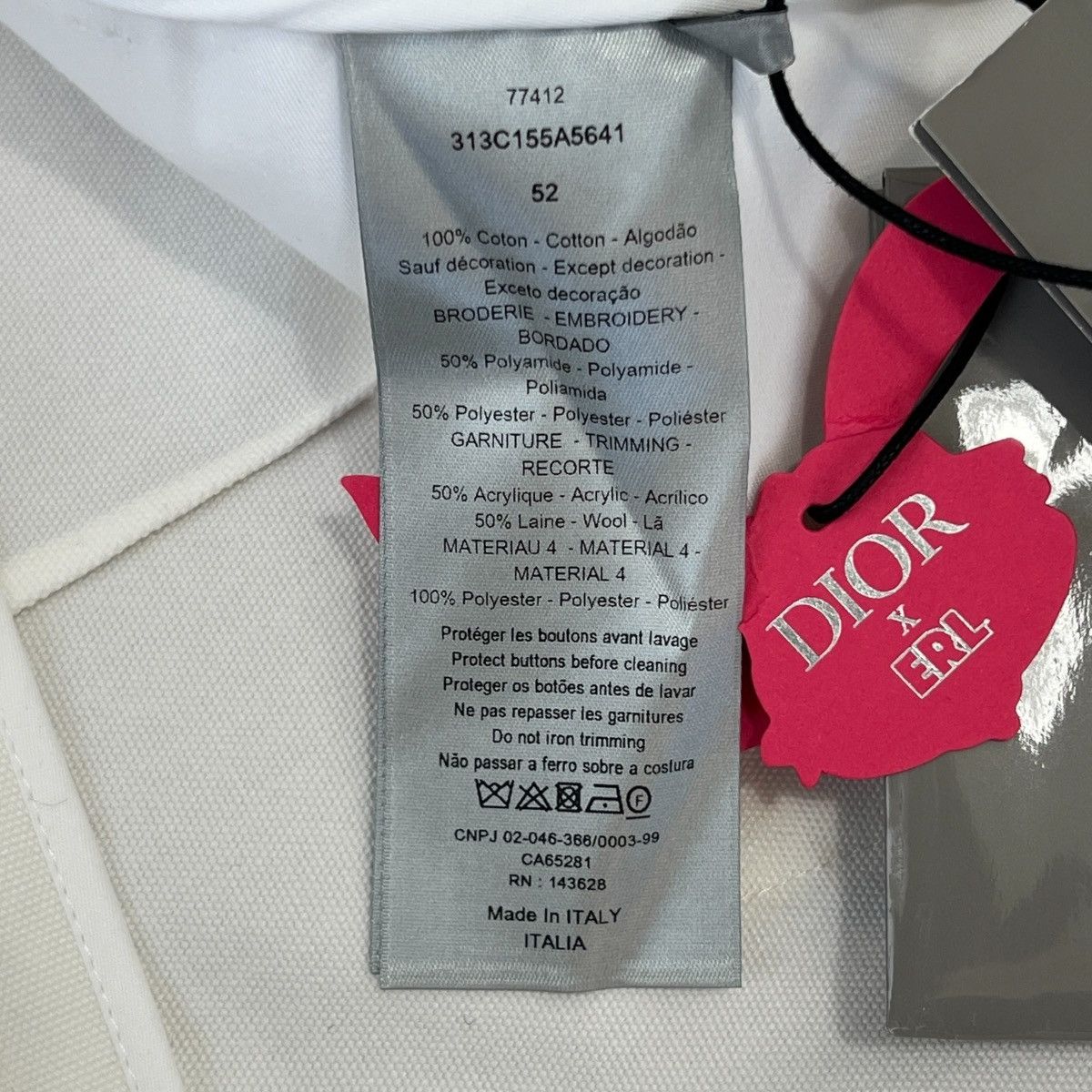 Dior × ERL DIOR 2023 Spring × ERL Hidden Bunny Embroidered Trousers Size US 44 / EU 60 - 6 Thumbnail