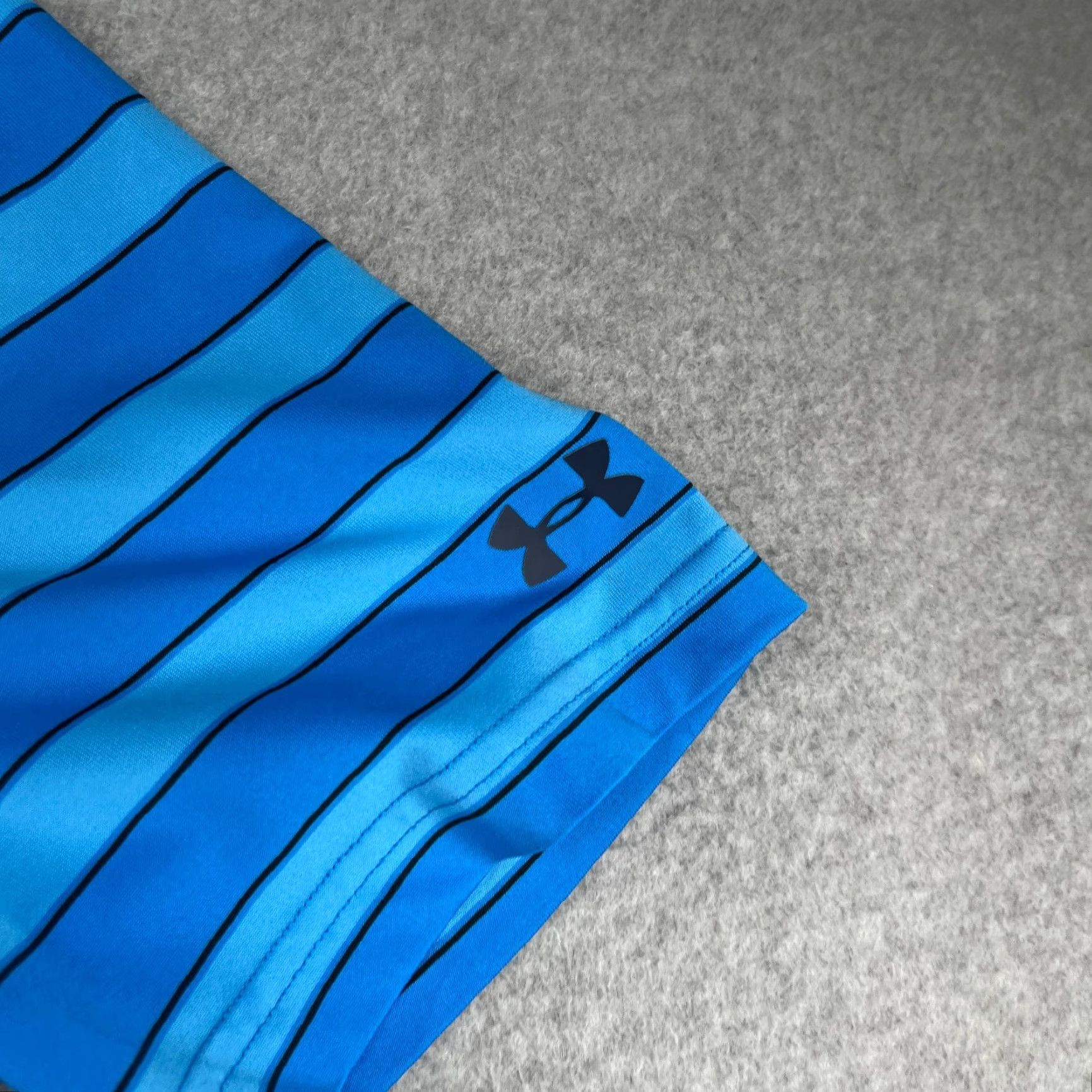 Under Armour Under Armour Polo Shirt Mens Large Blue Striped HeatGear Size US L / EU 52-54 / 3 - 3 Thumbnail