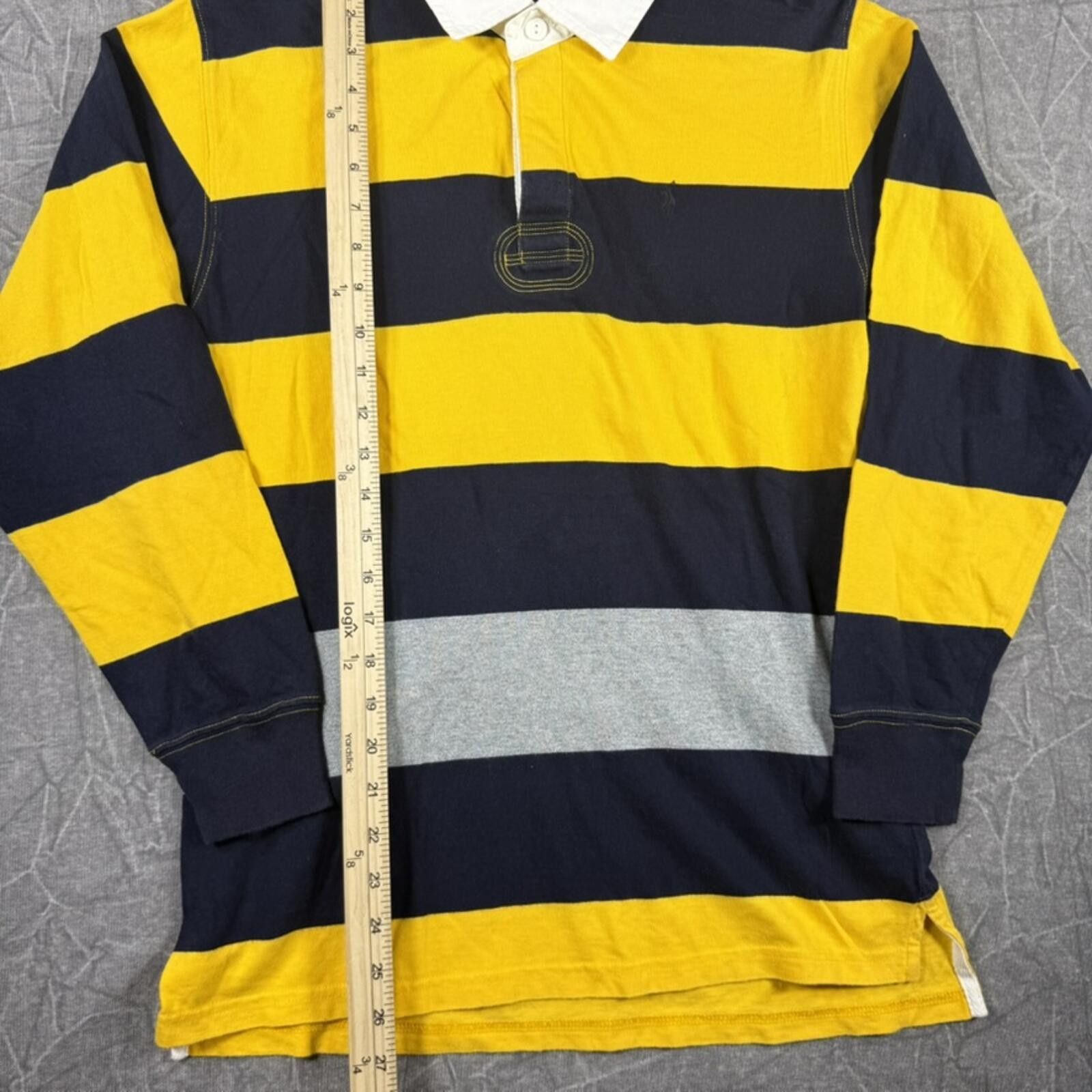 Polo Ralph Lauren Polo Ralph Lauren Shirt Kid's L Yellow Blue Striped Rugby Size US L / EU 52-54 / 3 - 3 Thumbnail