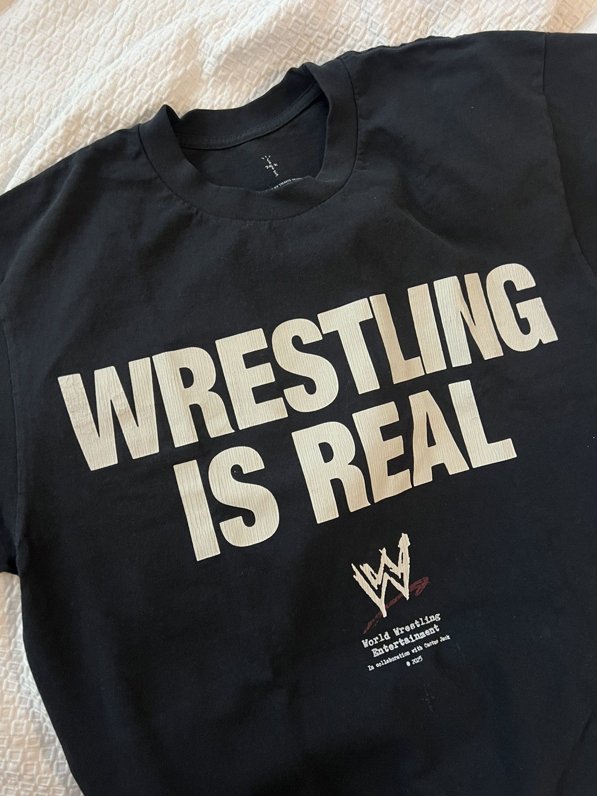 WWE Travis Scott x WWE Wrestling Is Real T-Shirt Size XXL | Grailed