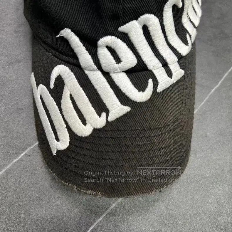 Balenciaga Balenciaga Distressed Logo Baseball Cap. Size ONE SIZE - 4 Thumbnail