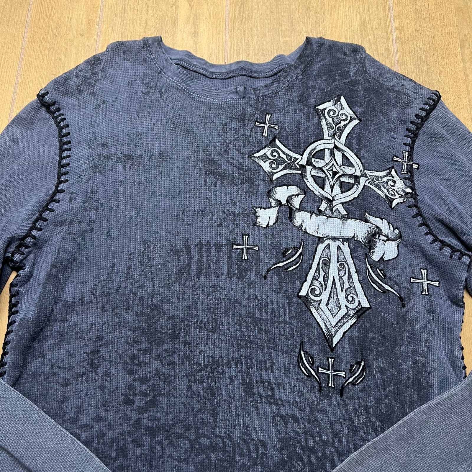 Raw State Raw State Premium Thermal Shirt Cross Y2K Long Sleeve XL Size US XL / EU 56 / 4 - 4 Thumbnail