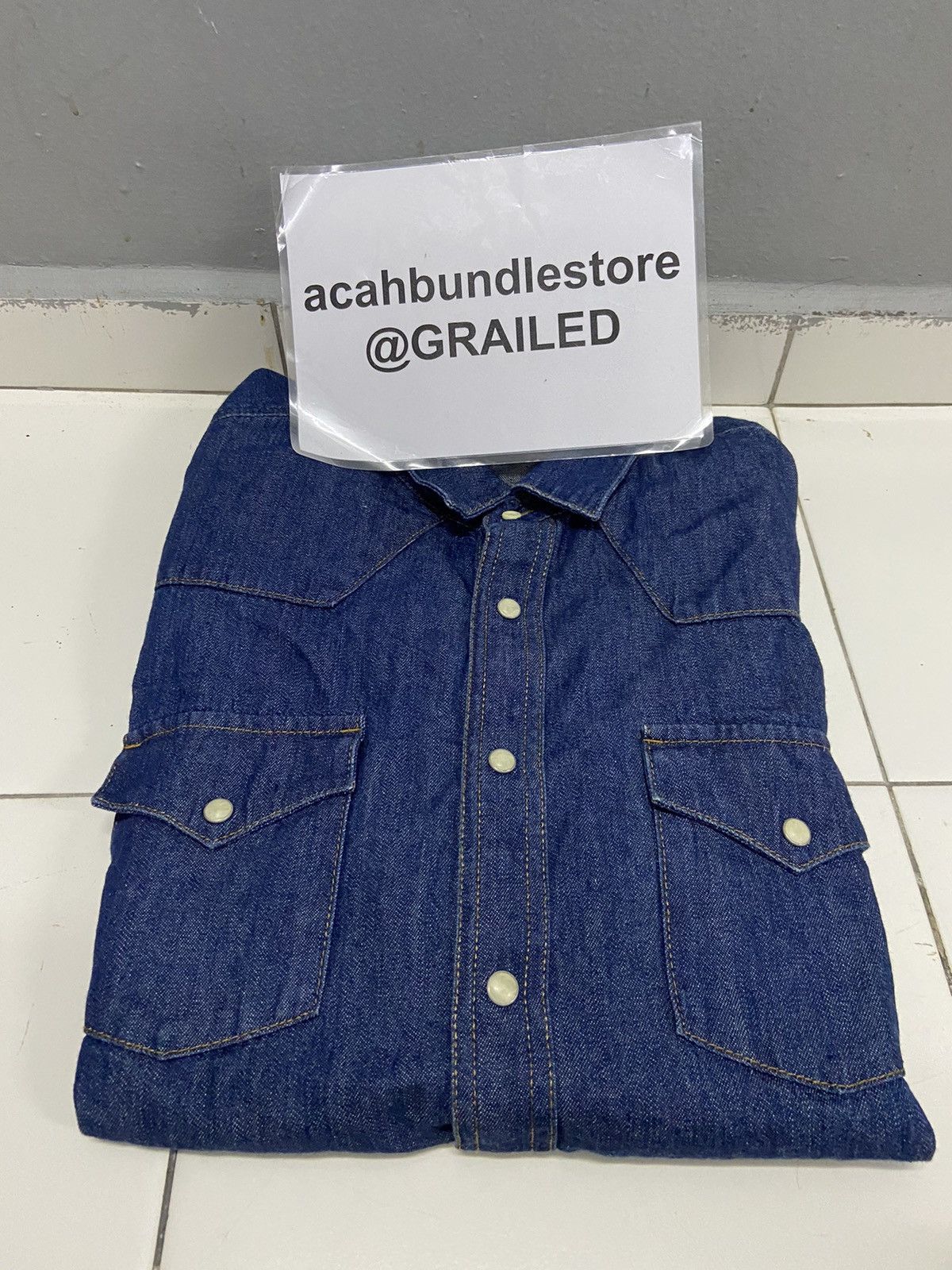 GU GU UNIQLO SNAP BUTTON DENIM JACKET Size US L / EU 52-54 / 3 - 16 Thumbnail