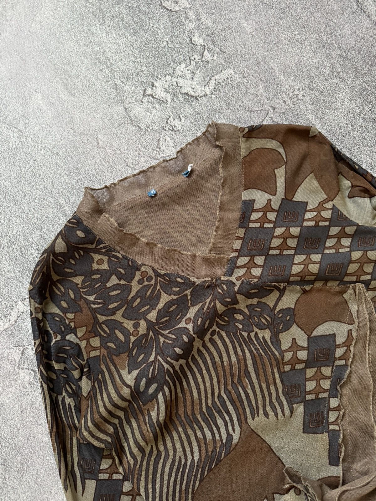 Japanese Brand × Jean Paul Gaultier Mesh top long sleeve motive like Jean Paul Gaultier vintage Size M / US 6-8 / IT 42-44 - 2 Thumbnail
