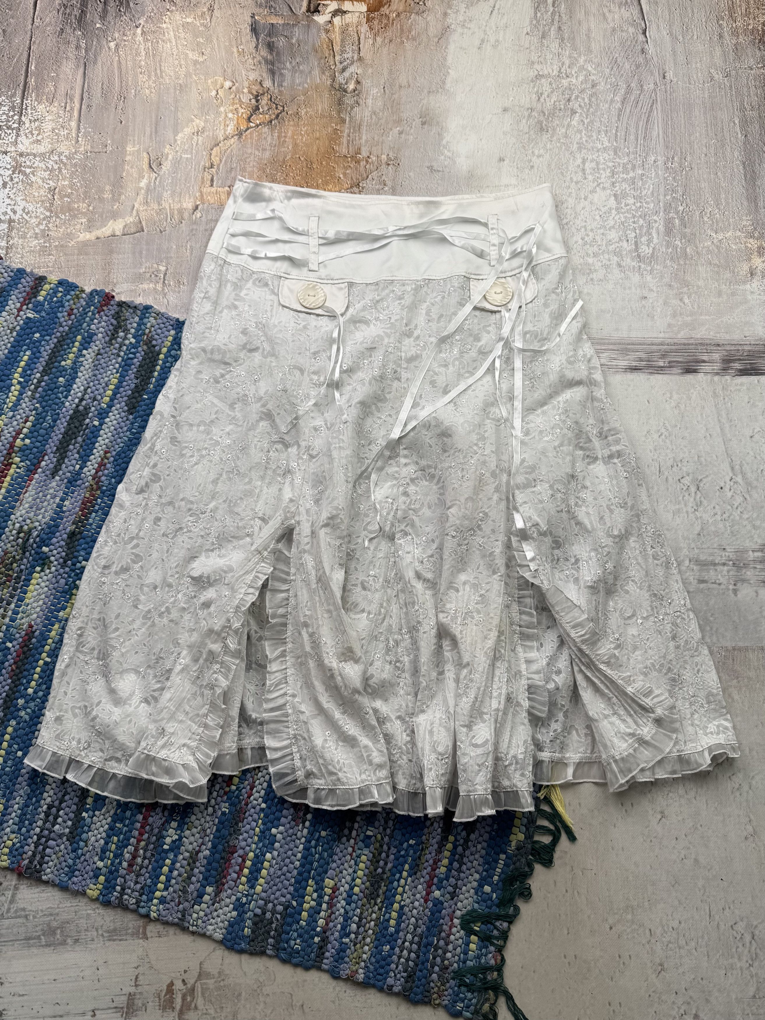 Japanese Brand Vintage Flare Skirt D15 A765(632) Size 32" / US 10 / IT 46 - 1 Thumbnail