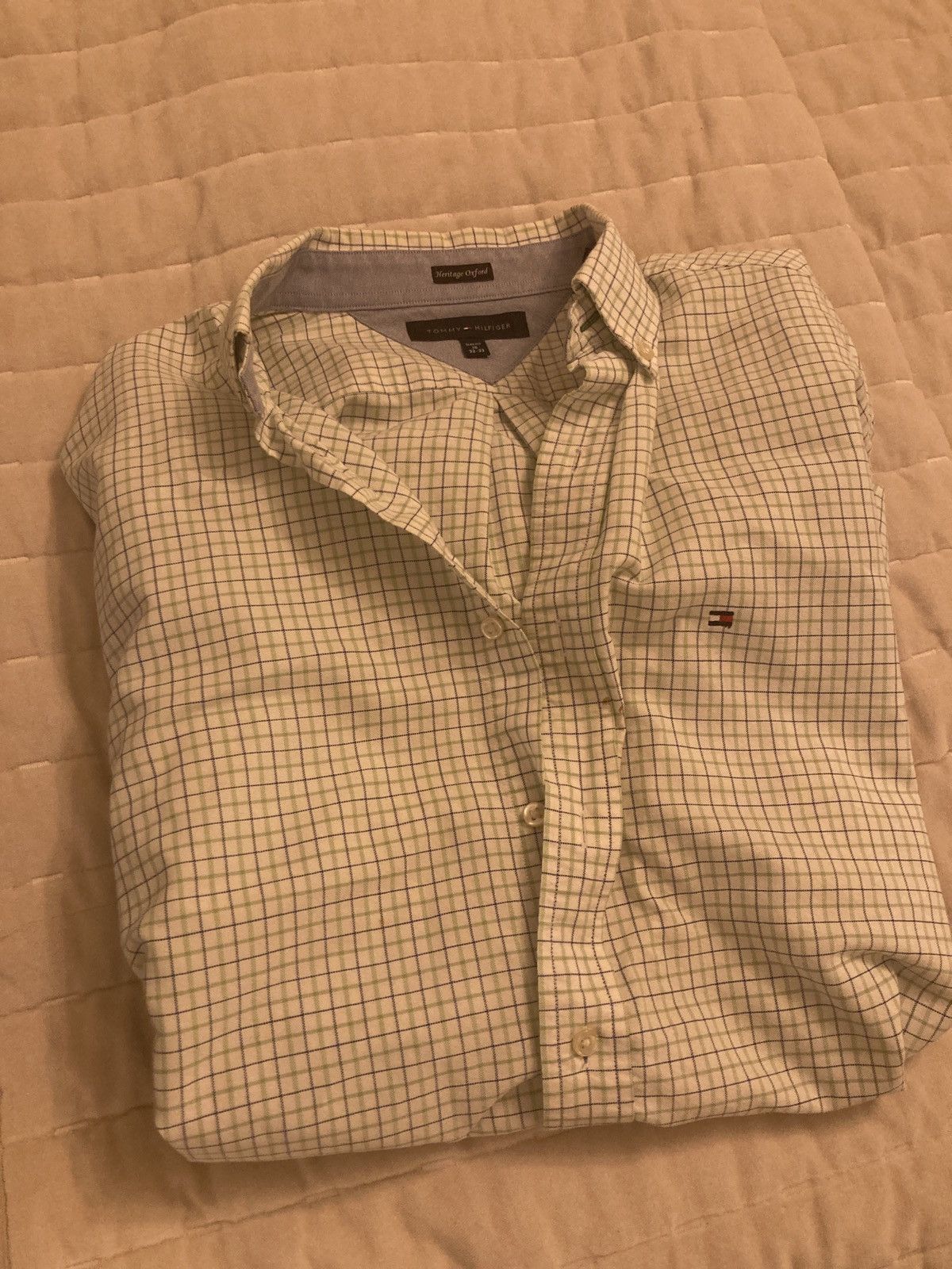 Tommy Hilfiger Light Green Tommy Hilfiger Slim Fit Button Up Size US M / EU 48-50 / 2 - 2 Thumbnail