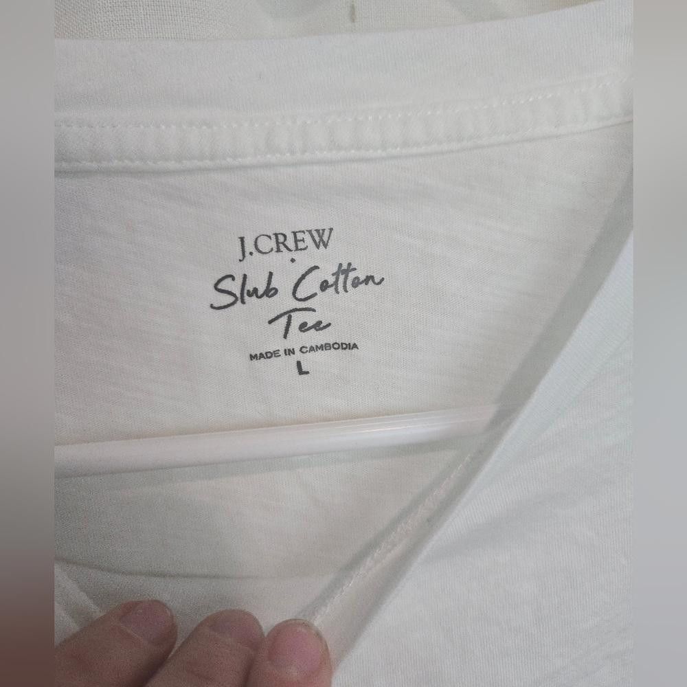 J.Crew J. Crew Vintage Slub Cotton Crewneck Tee Size L / US 10 / IT 46 - 3 Thumbnail