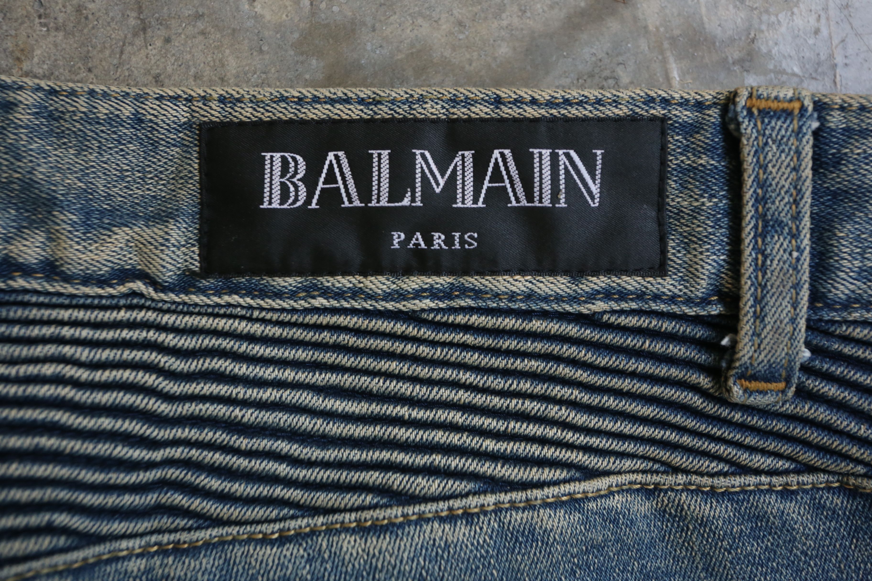 Balmain Balmain - Christophe Decarnin - Denim Biker Jean Size US 30 / EU 46 - 3 Thumbnail
