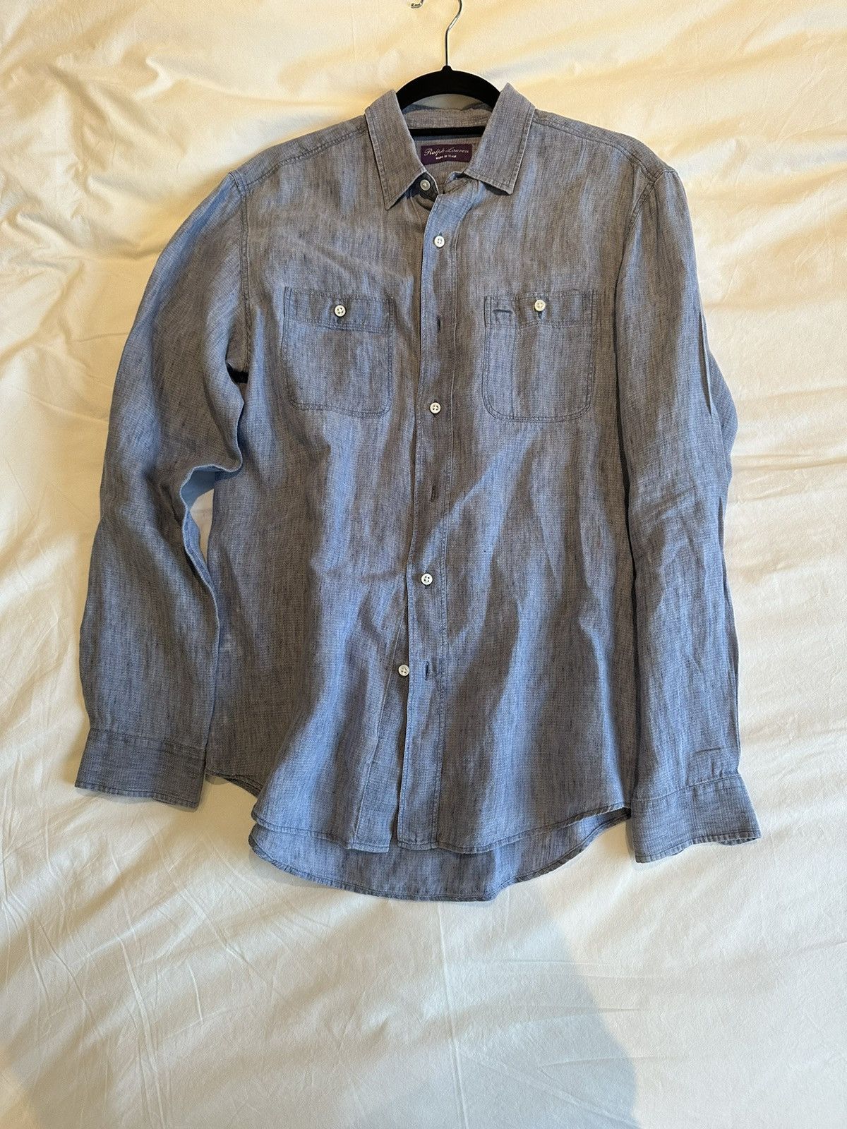 Ralph Lauren × Ralph Lauren Purple Label Ralph Lauren Purple label blue shirt Size US M / EU 48-50 / 2 - 1 Thumbnail