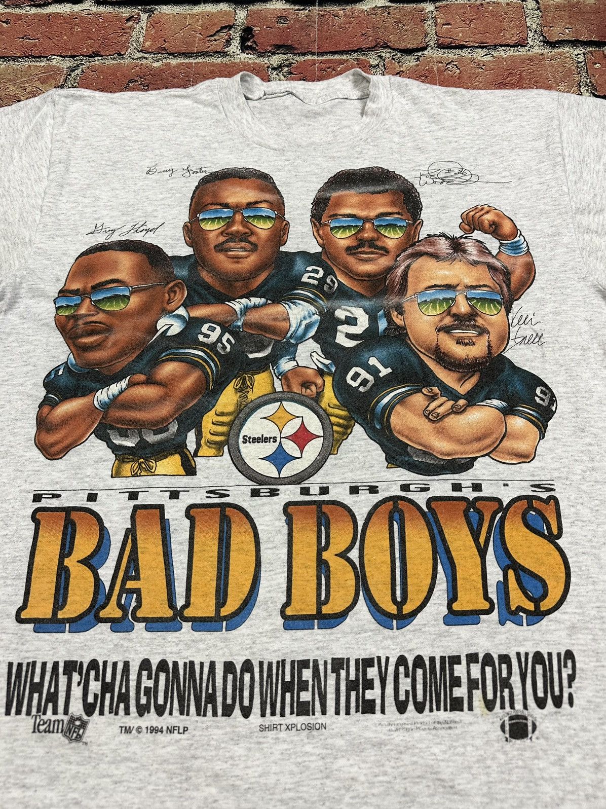 NFL VINTAGE Pittsburgh Steelers BAD BOYS T Shirt Xplosion 1994 Size US L / EU 52-54 / 3 - 3 Thumbnail