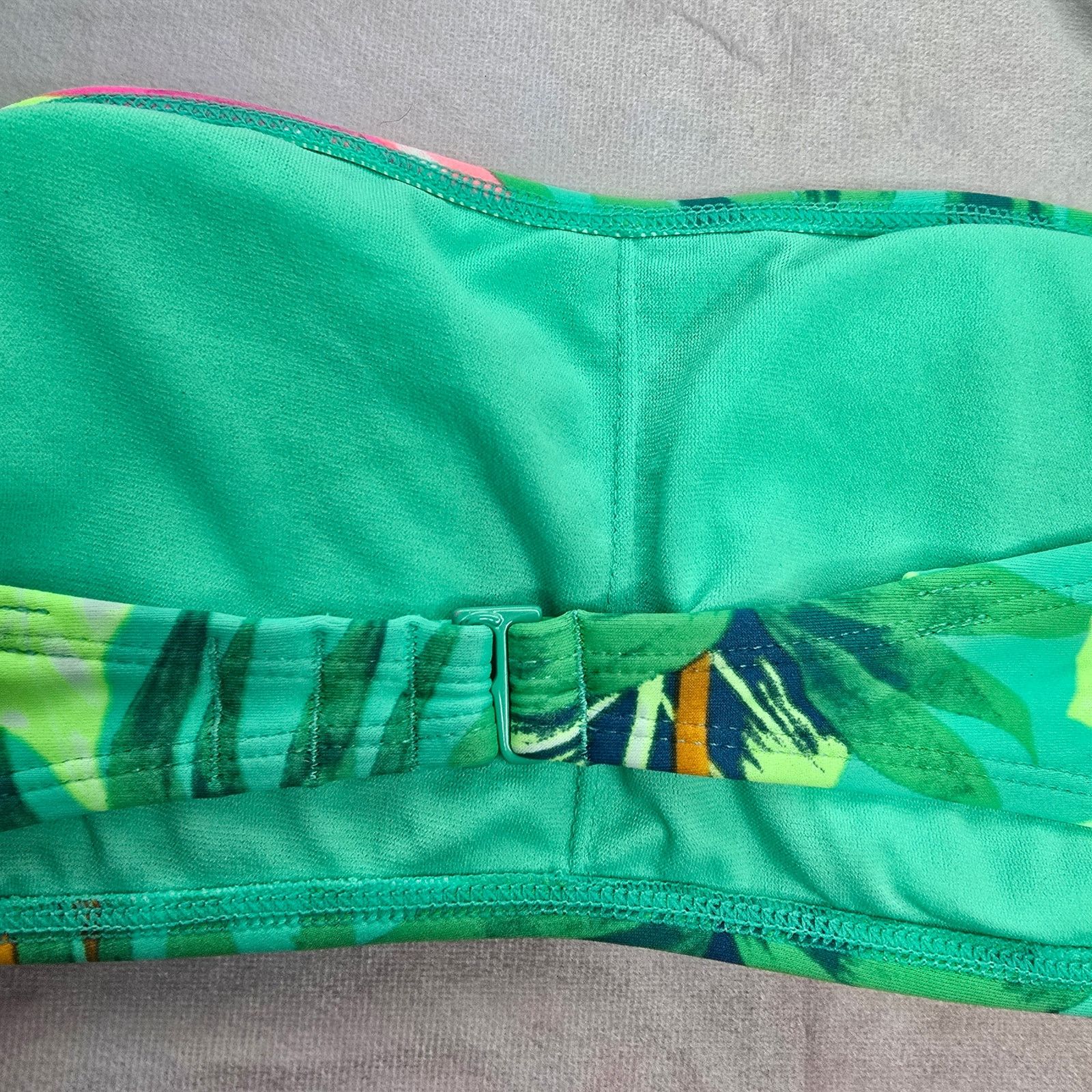 Other Xhilaration Green Tropical Floral String Hook Bikini Top M Size ONE SIZE - 6 Thumbnail