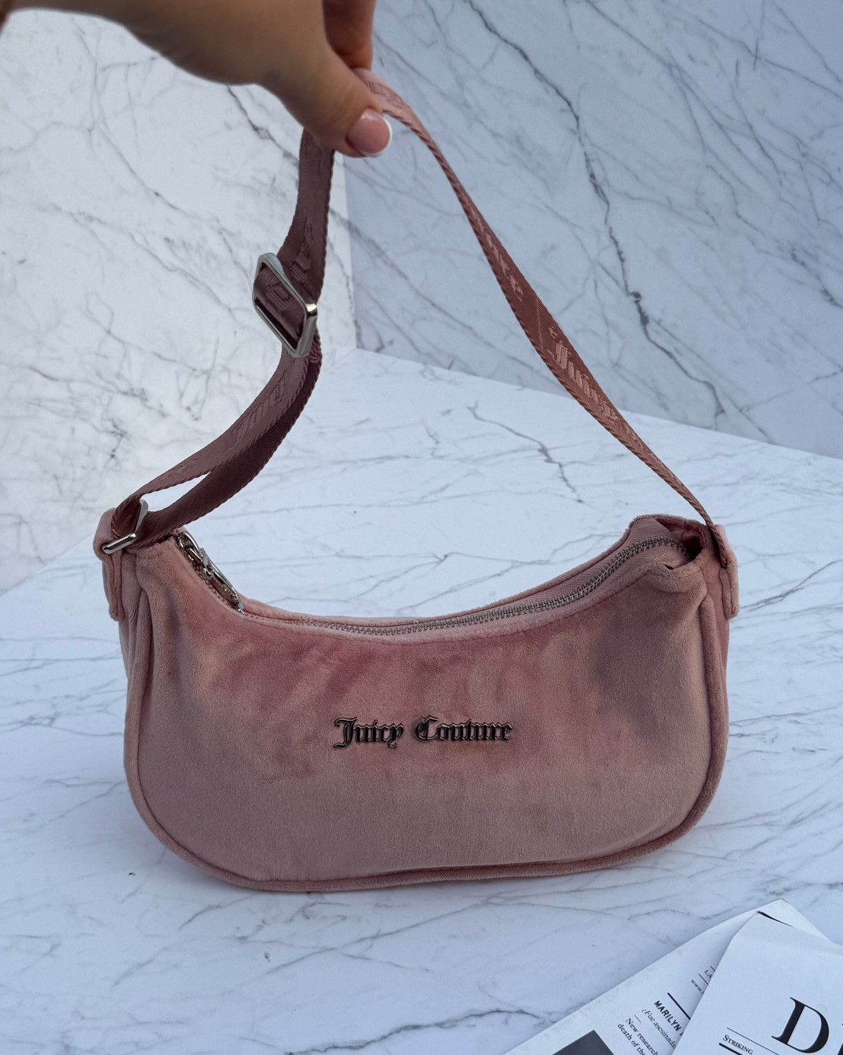 Juicy Couture Pink velur bag Juicy Couture Size ONE SIZE - 23 Thumbnail