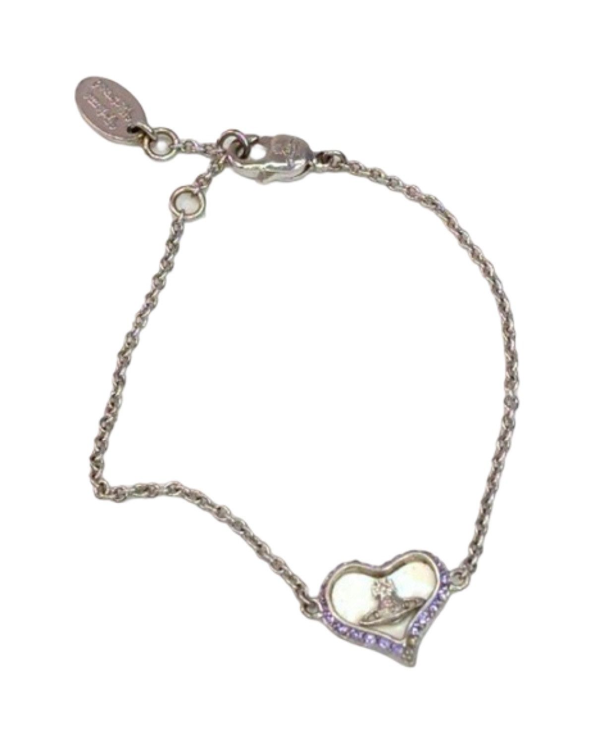 Vivienne Westwood Heart Shaped Orb Embellished Bracelet Size ONE SIZE - 1 Thumbnail