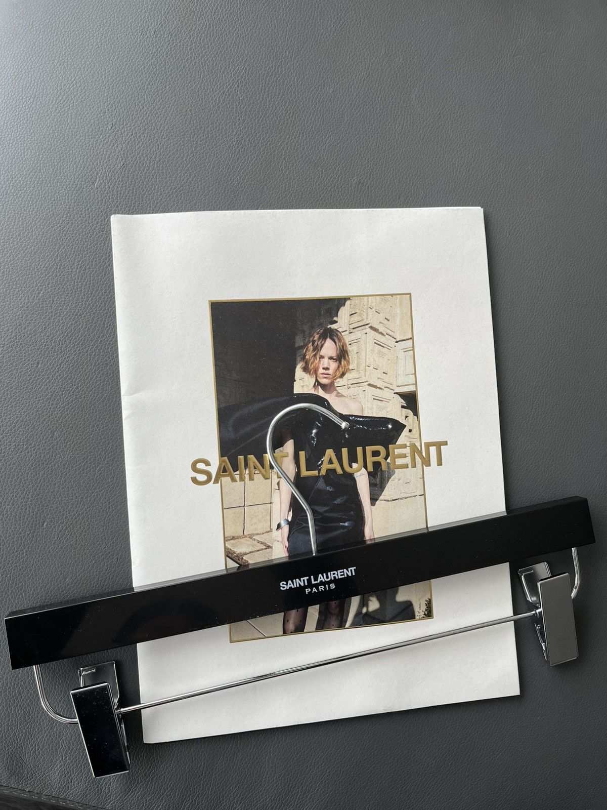 Saint Laurent Paris × Yves Saint Laurent Hard to find - Saint Laurent Official Logo Denim Hanger Size ONE SIZE - 6 Thumbnail