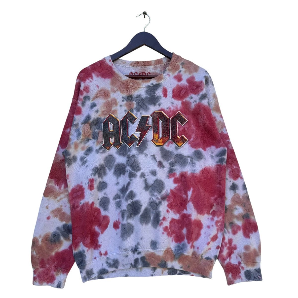 AC/DC × Band Tees Tye Dye ACDC Rock Band Sweatshirt Size US M / EU 48-50 / 2 - 1 Thumbnail