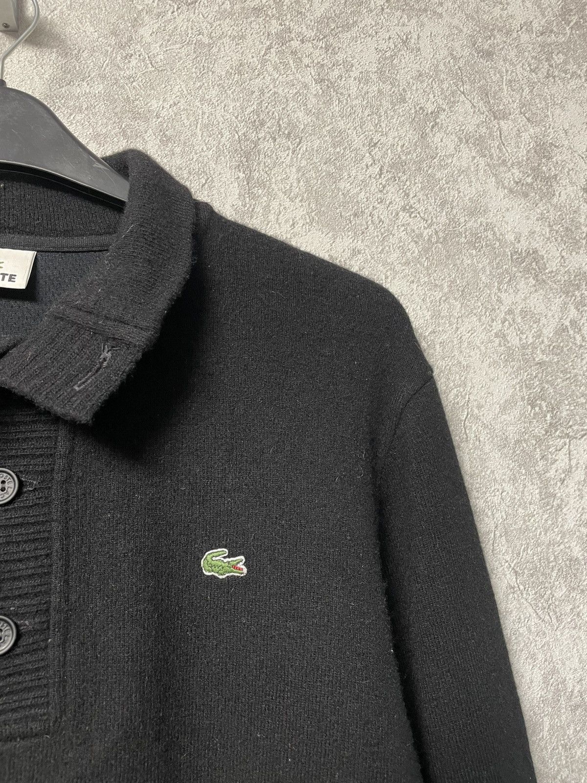 Lacoste Vintage Lacoste Black Wool Sweater Size US L / EU 52-54 / 3 - 7 Thumbnail