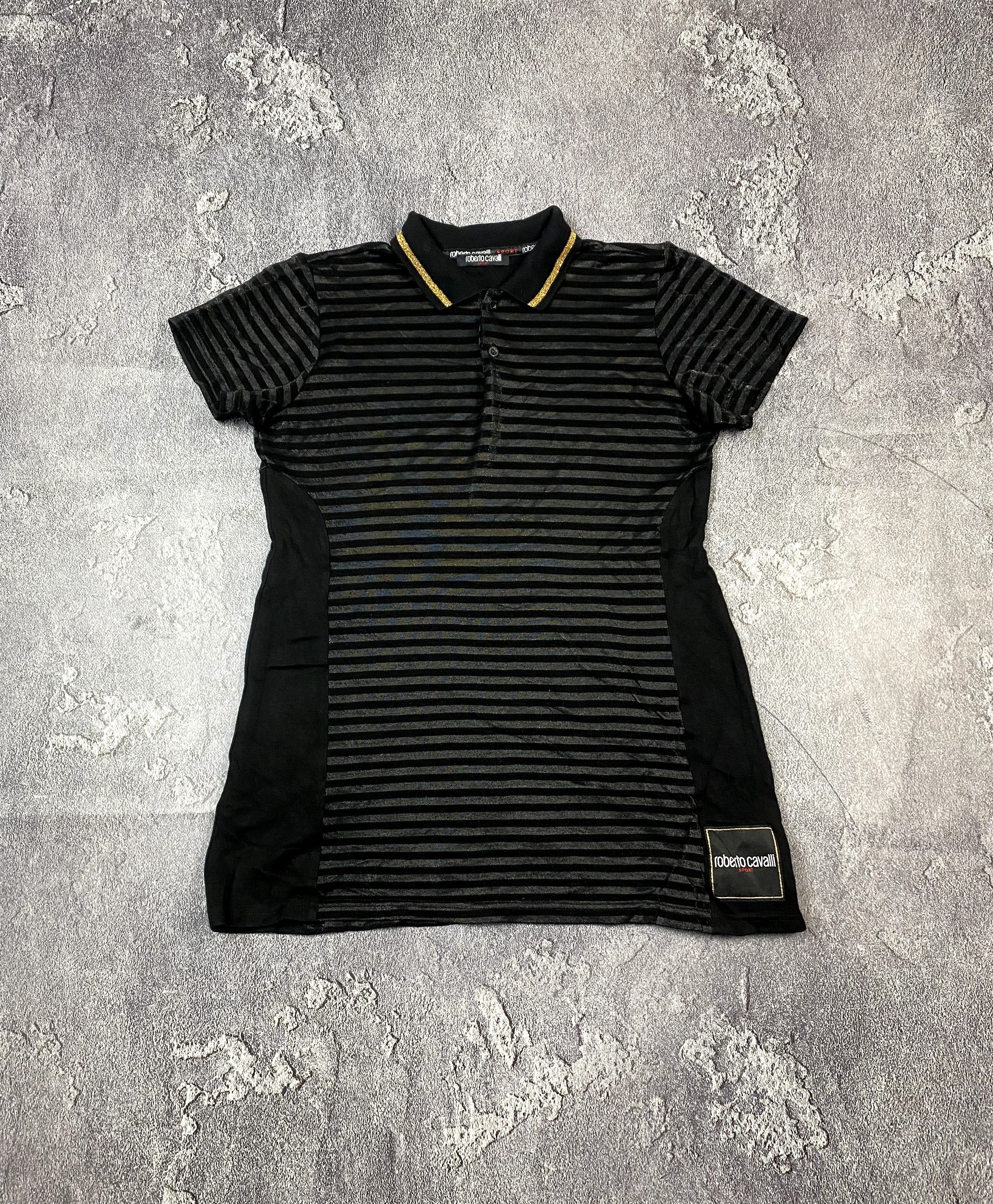 Just Cavalli × Roberto Cavalli Roberto Cavalli Sport Ladies Stripe Black Polo Size XL / US 12-14 / IT 48-50 - 1 Thumbnail