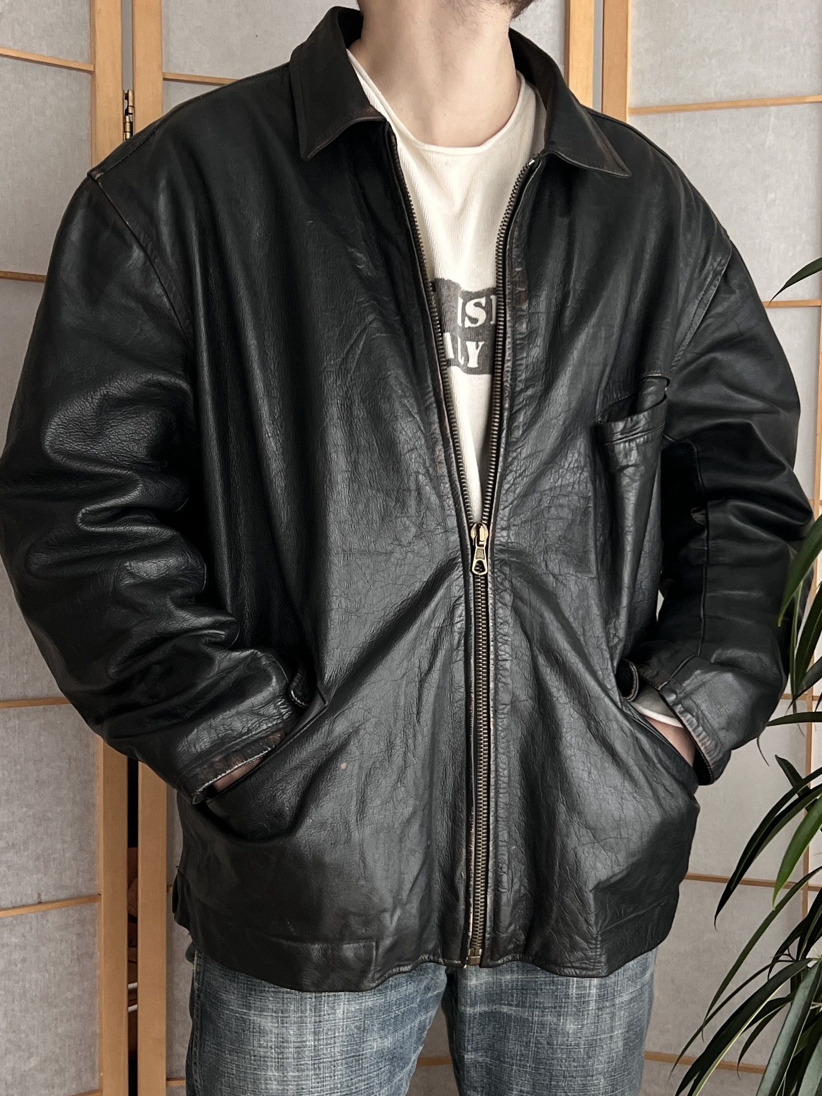 If Six Was Nine VTG Yohji Yamamoto Kanye West Style Cargo Leather Jacket LGB Size US L / EU 52-54 / 3 - 1 Thumbnail