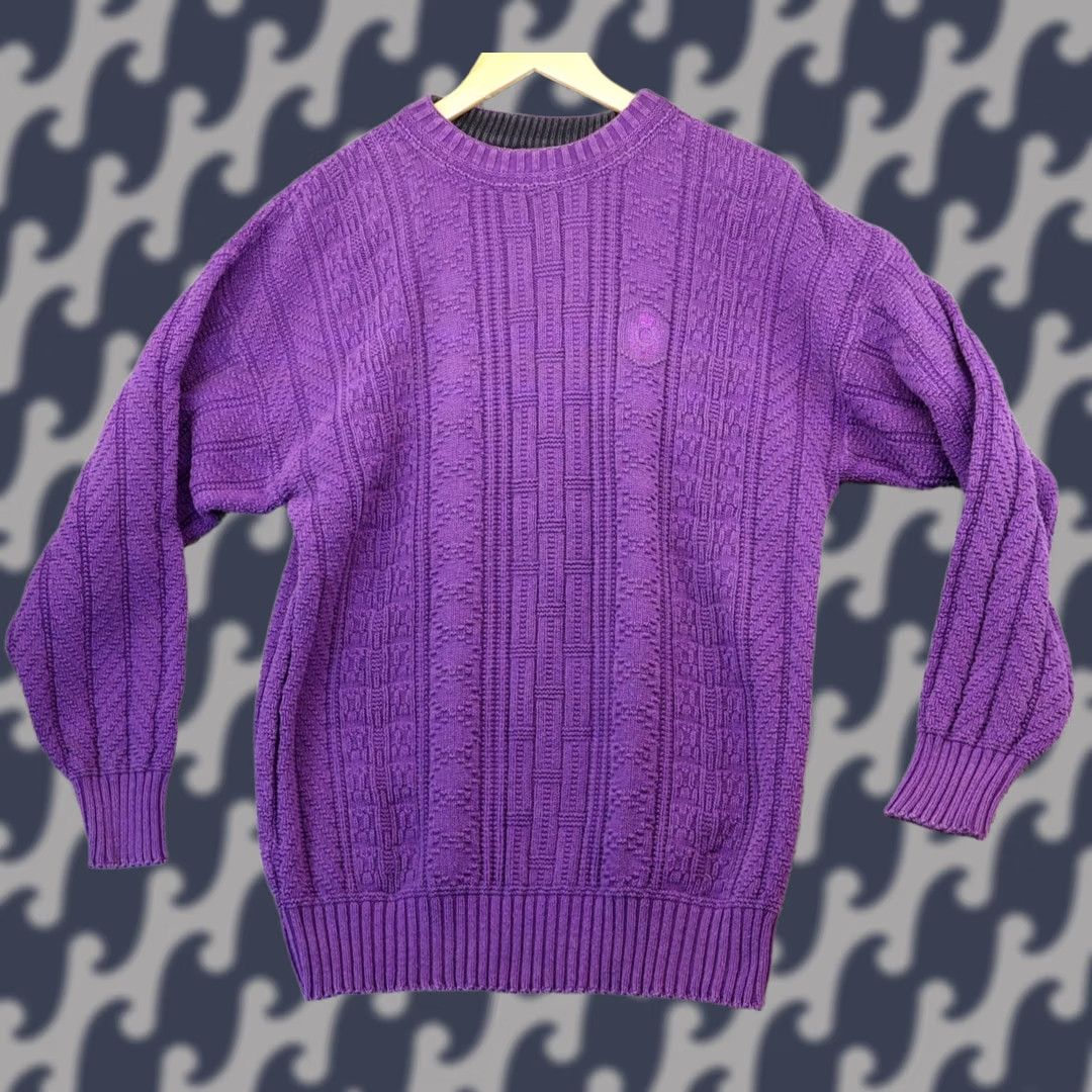 Ralph Lauren VINTAGE Chaps Ralph Lauren Crewneck Sweater Long Sleeve Purple USA Large Boys Mens Size L - Crewneck, Knit, USA, Chaps Ralph Lauren, Viking? Size US L / EU 52-54 / 3 - 1 Thumbnail